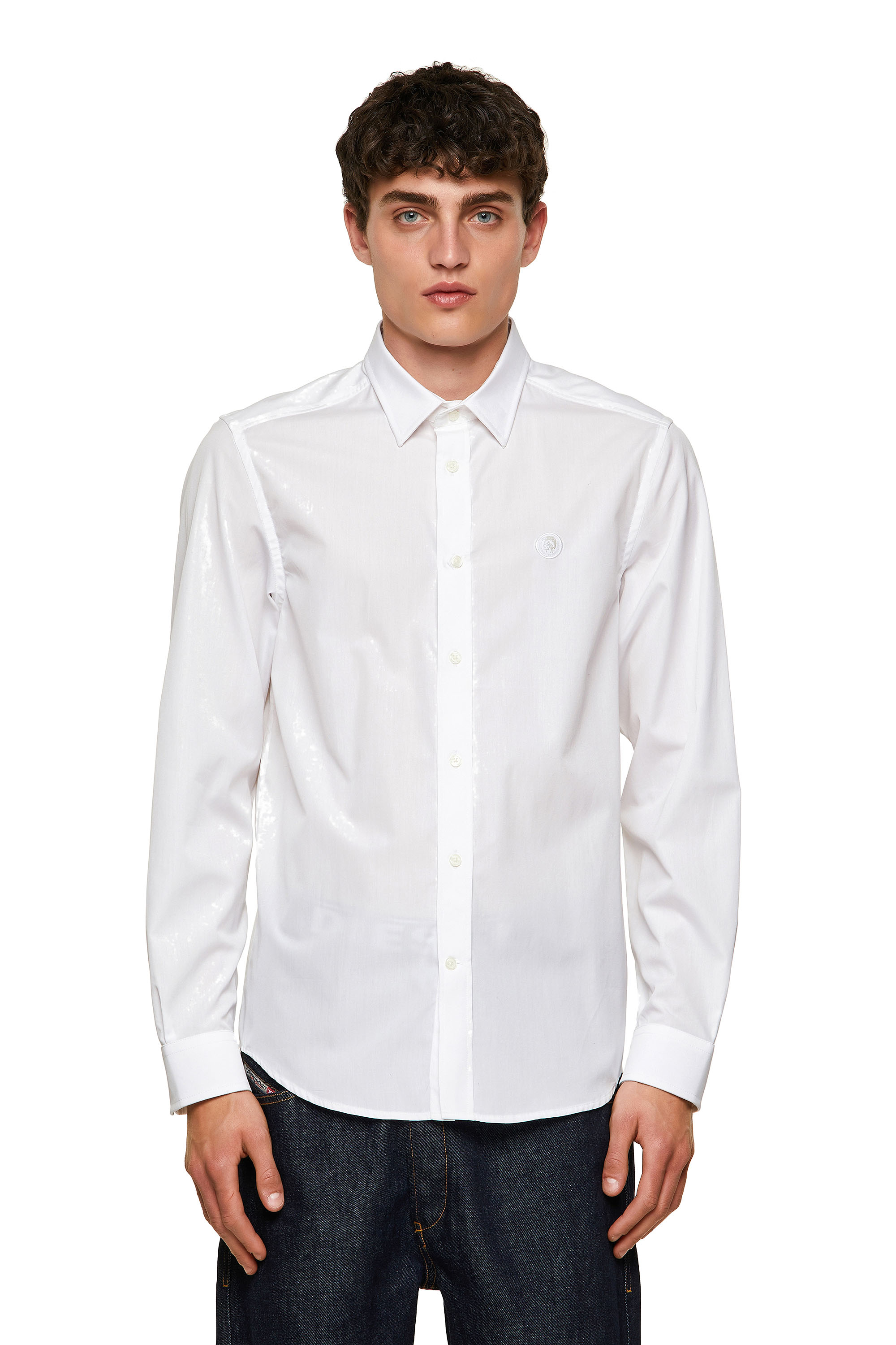 S-BILL Man: Long-sleeve shirt in cotton poplin | Diesel