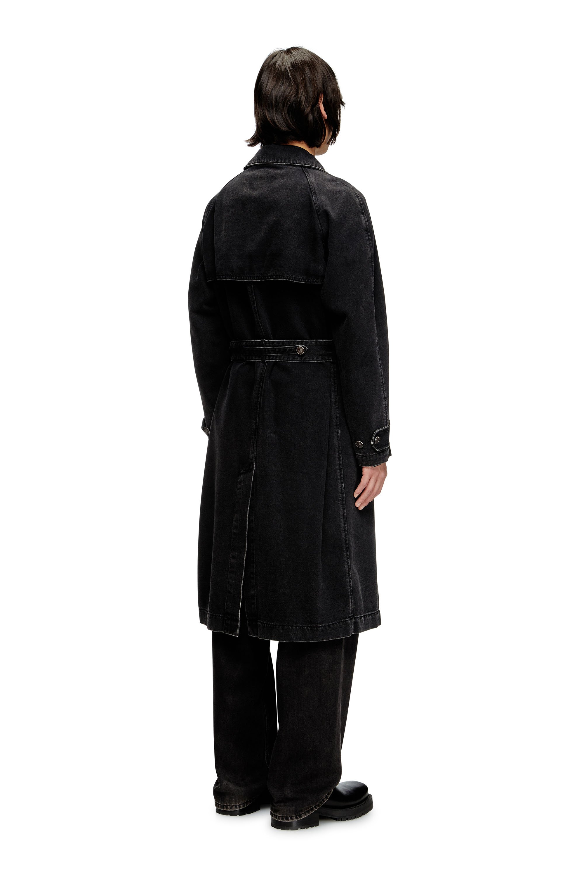 Diesel - D-DELIRIOUS-D, Gabardina en denim de lavado impecable Hombre in Negro - 3