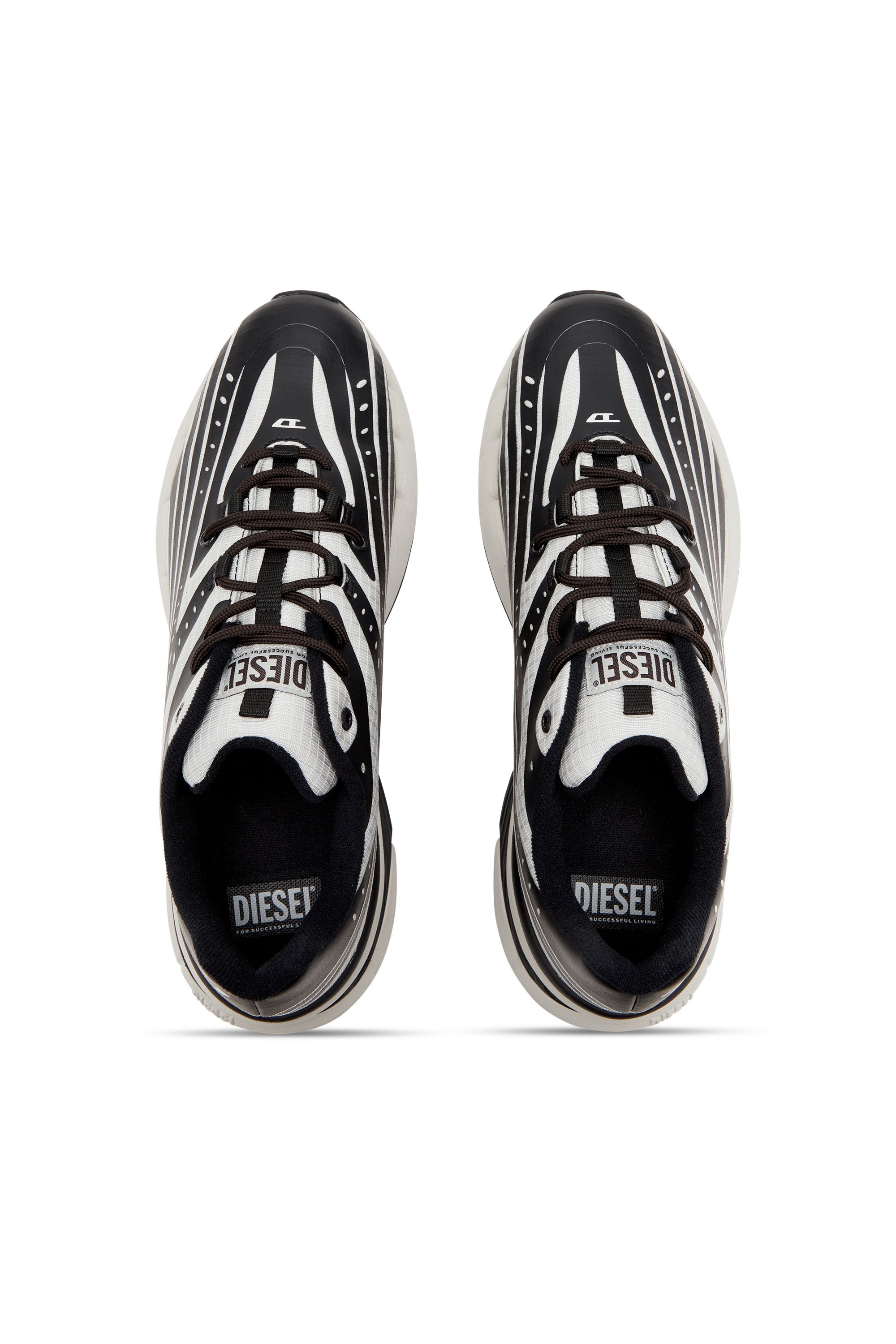 Diesel - D-AIRSPEED LOW, Man D-Airspeed Low-Striped sneakers in coated ripstop in Multicolor - Image 5