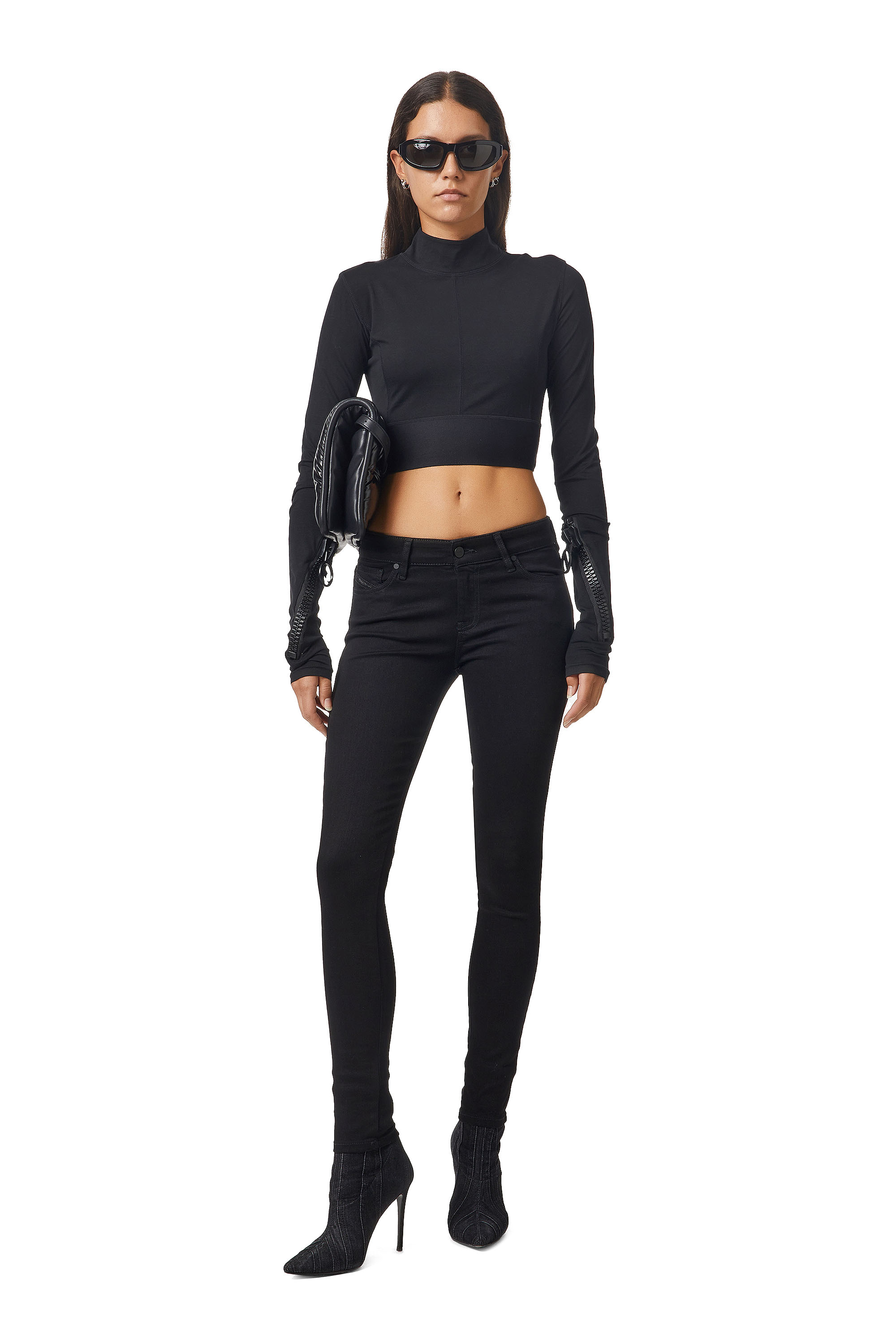 Slandy Skinny Jeans 069EF, Black/Dark Grey Diesel - Slandy Skinny Jeans 069EF, Black/Dark Grey - Image 1