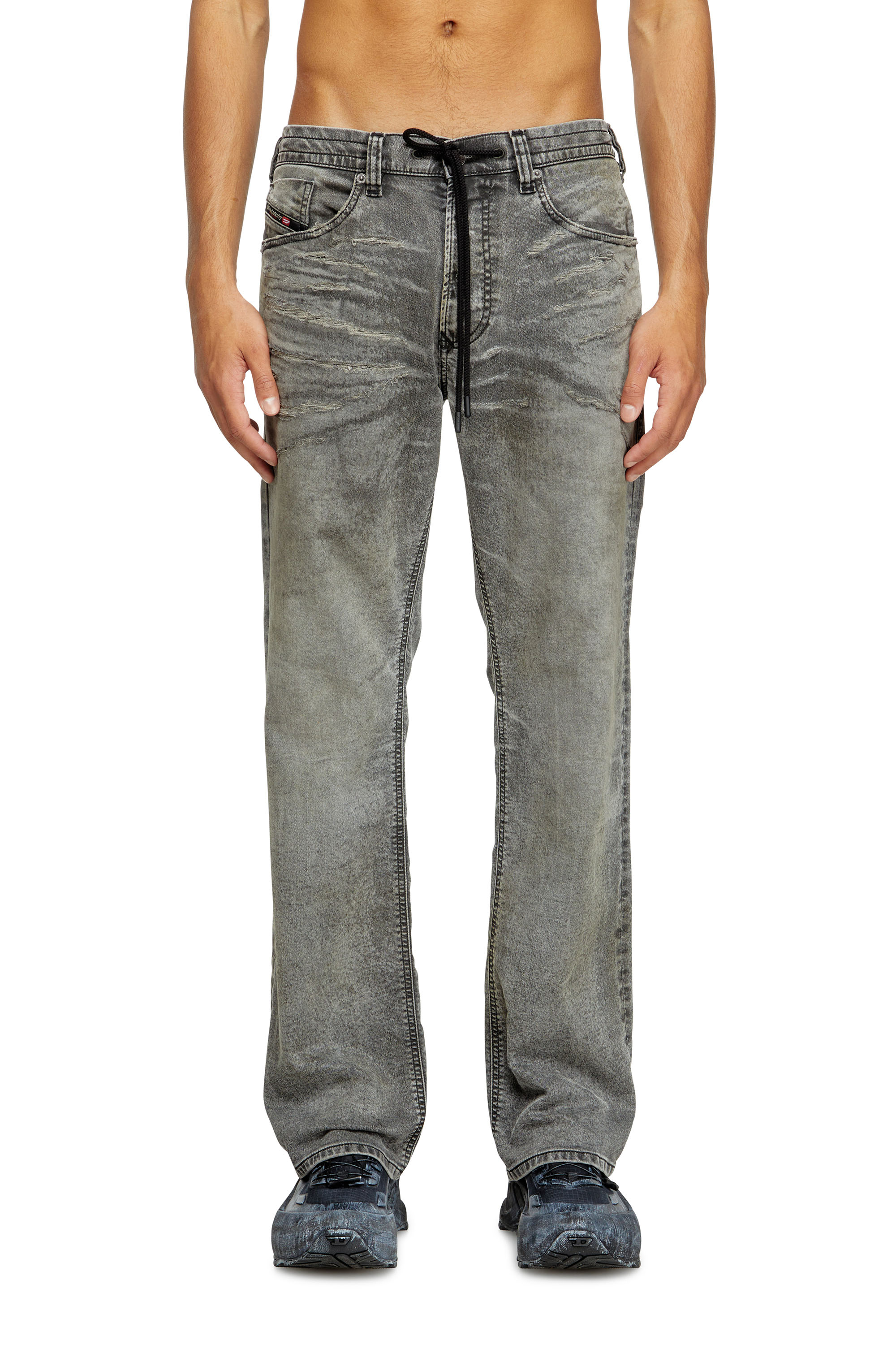Diesel - Man's Relaxed 2080 D-Reel Joggjeans® 09M35, Black/Dark grey - 1
