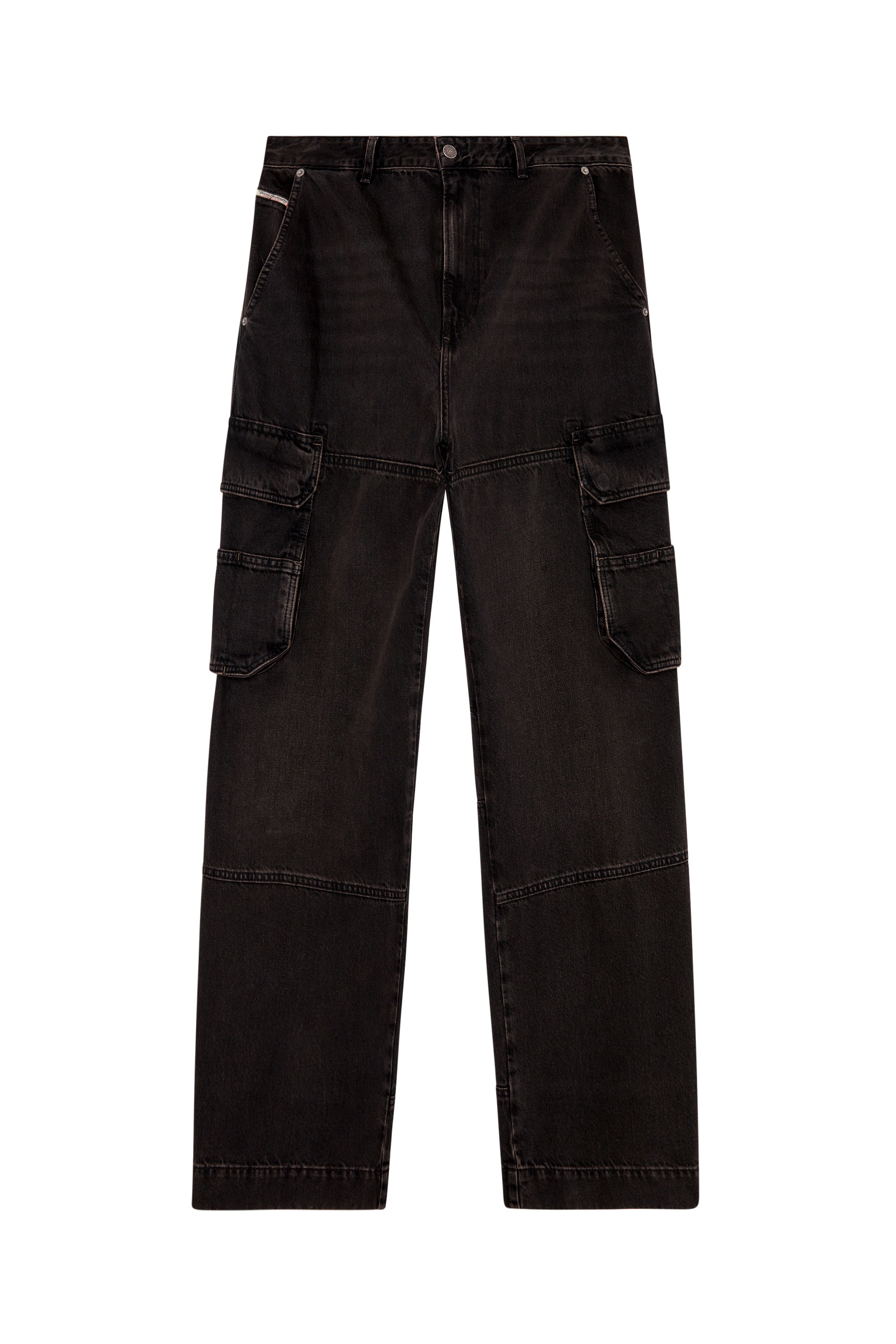 Diesel - Straight Jeans D-Fish 0KIAG, Negro/Gris oscuro - Image 3