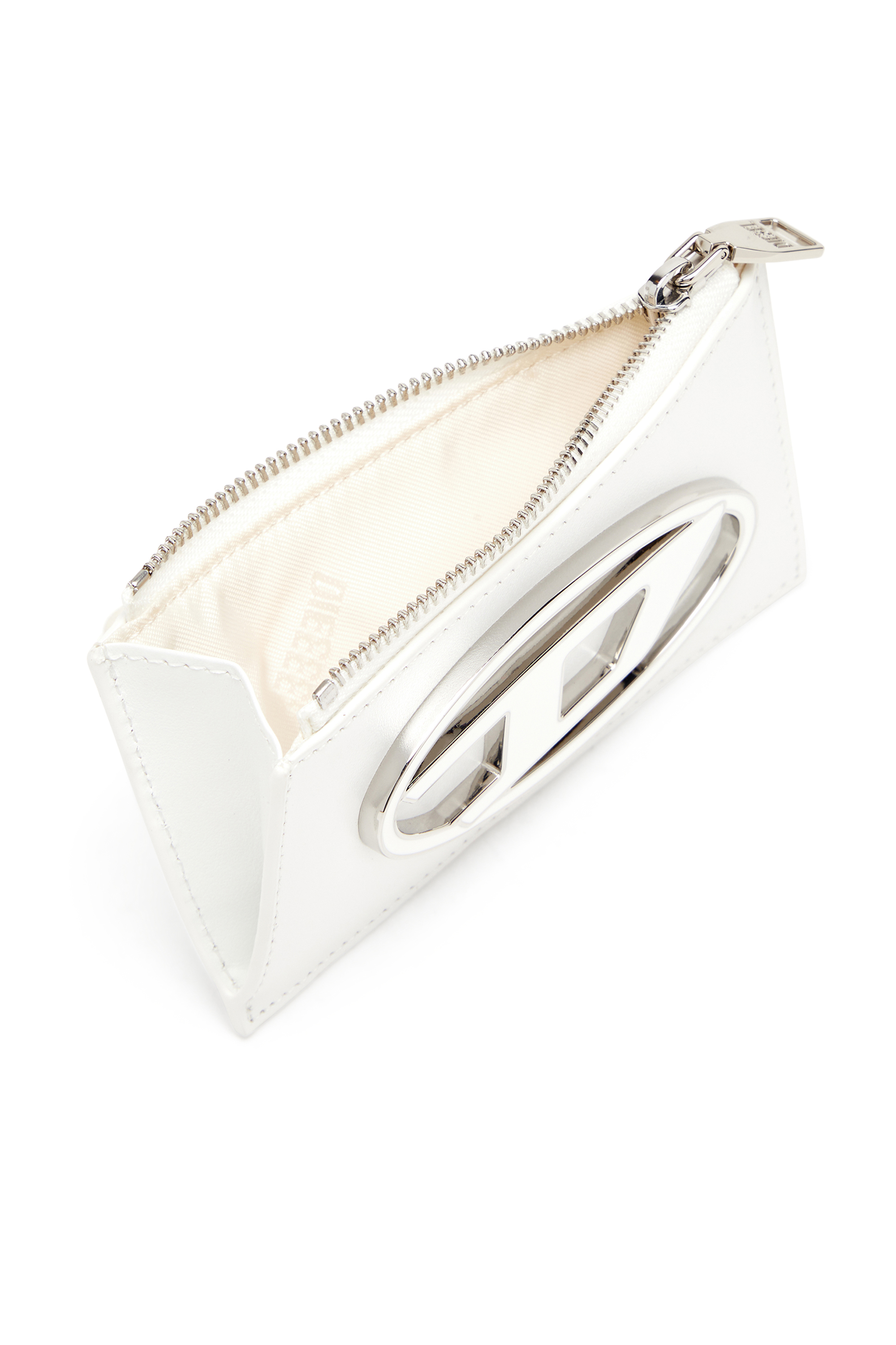 Diesel - 1DR CARD HOLDER III, Tarjetero plano de cuero napa Mujer in Blanco - 3