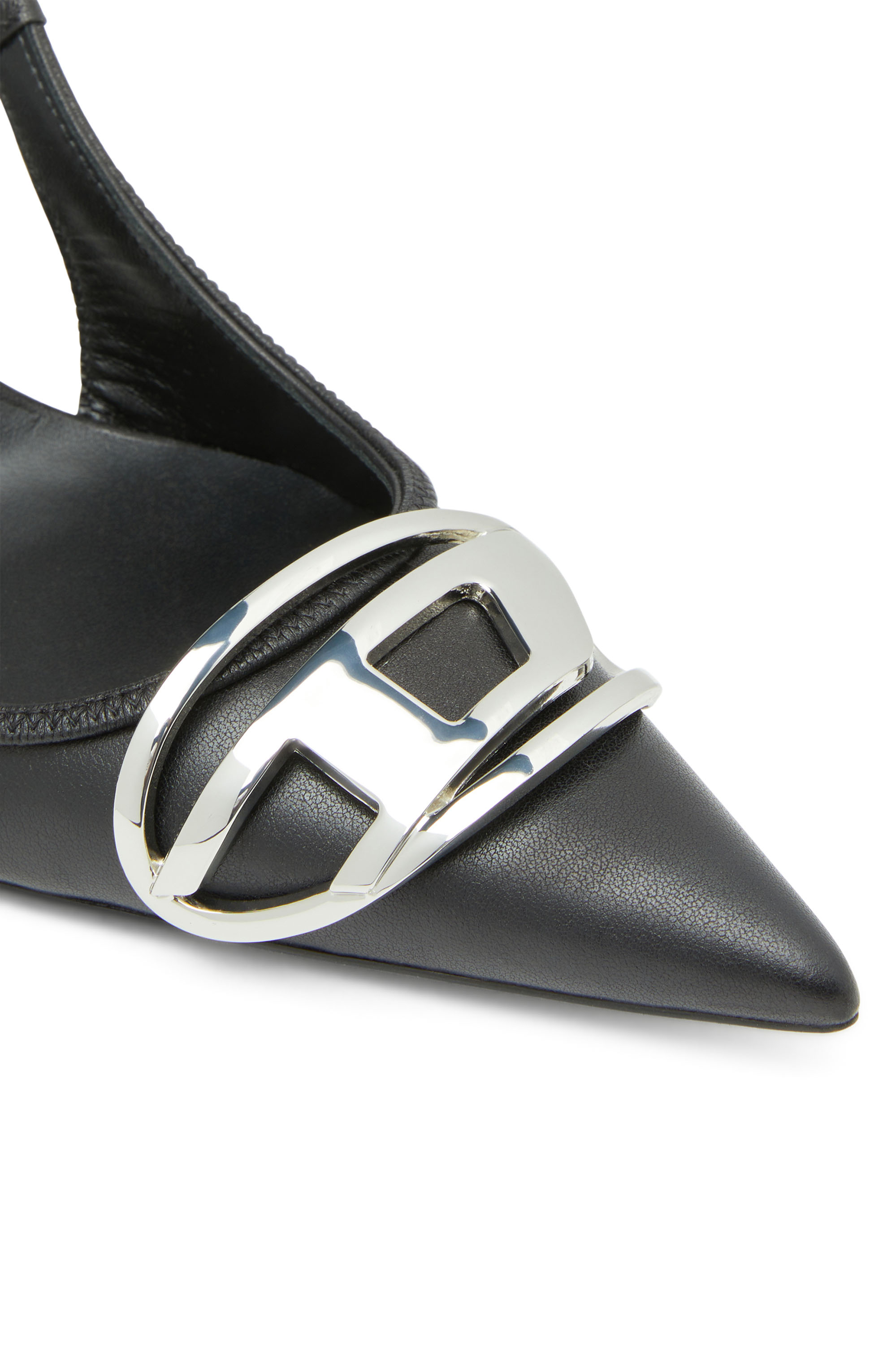 Diesel - D-VENUS SB, Woman D-Venus-Slingback pumps in nappa leather in Black - Image 7