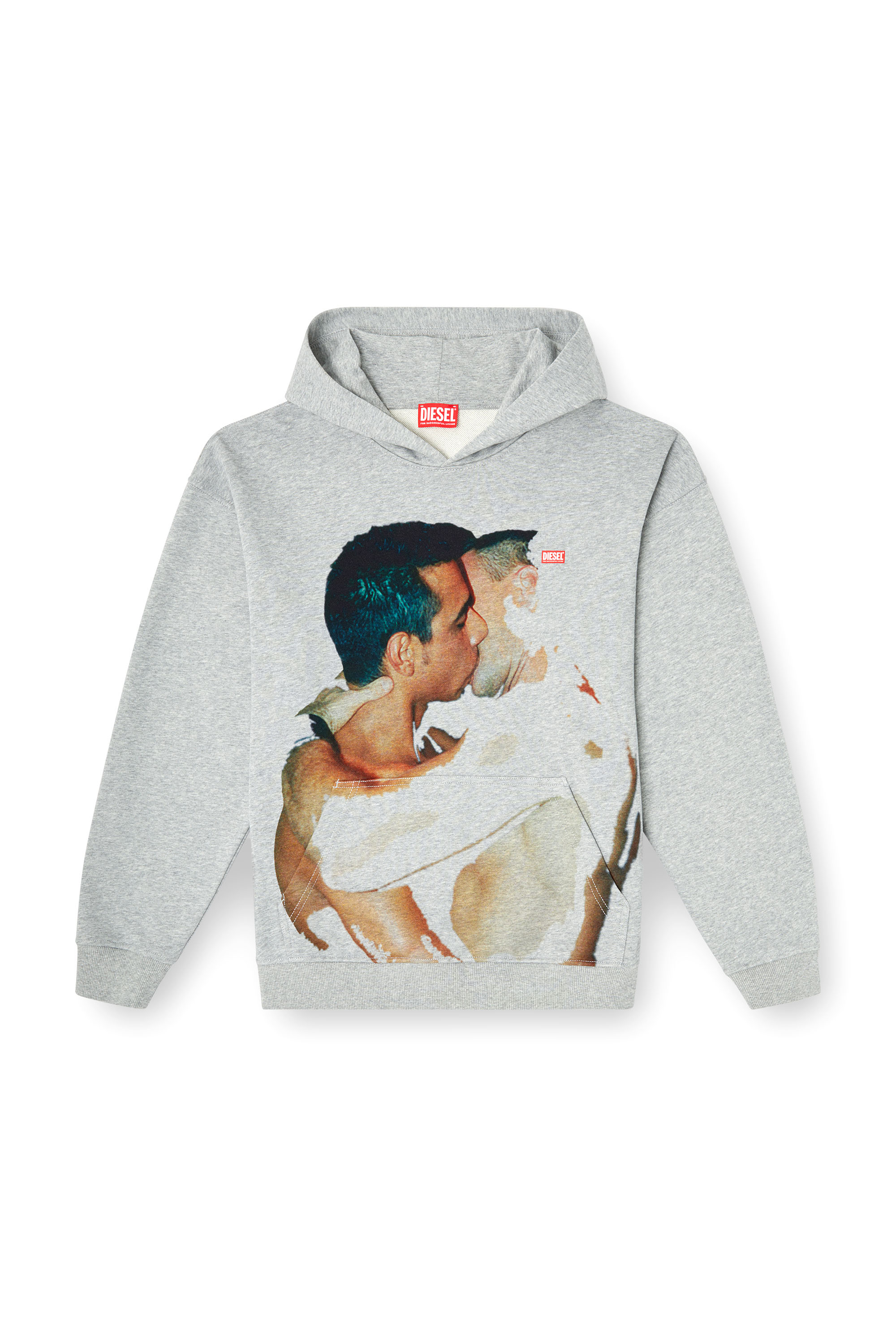 Diesel - PR-S-BOXT-HOOD-TOM25, Sudadera con capucha con estampado gráfico Unisex in Gris - 3