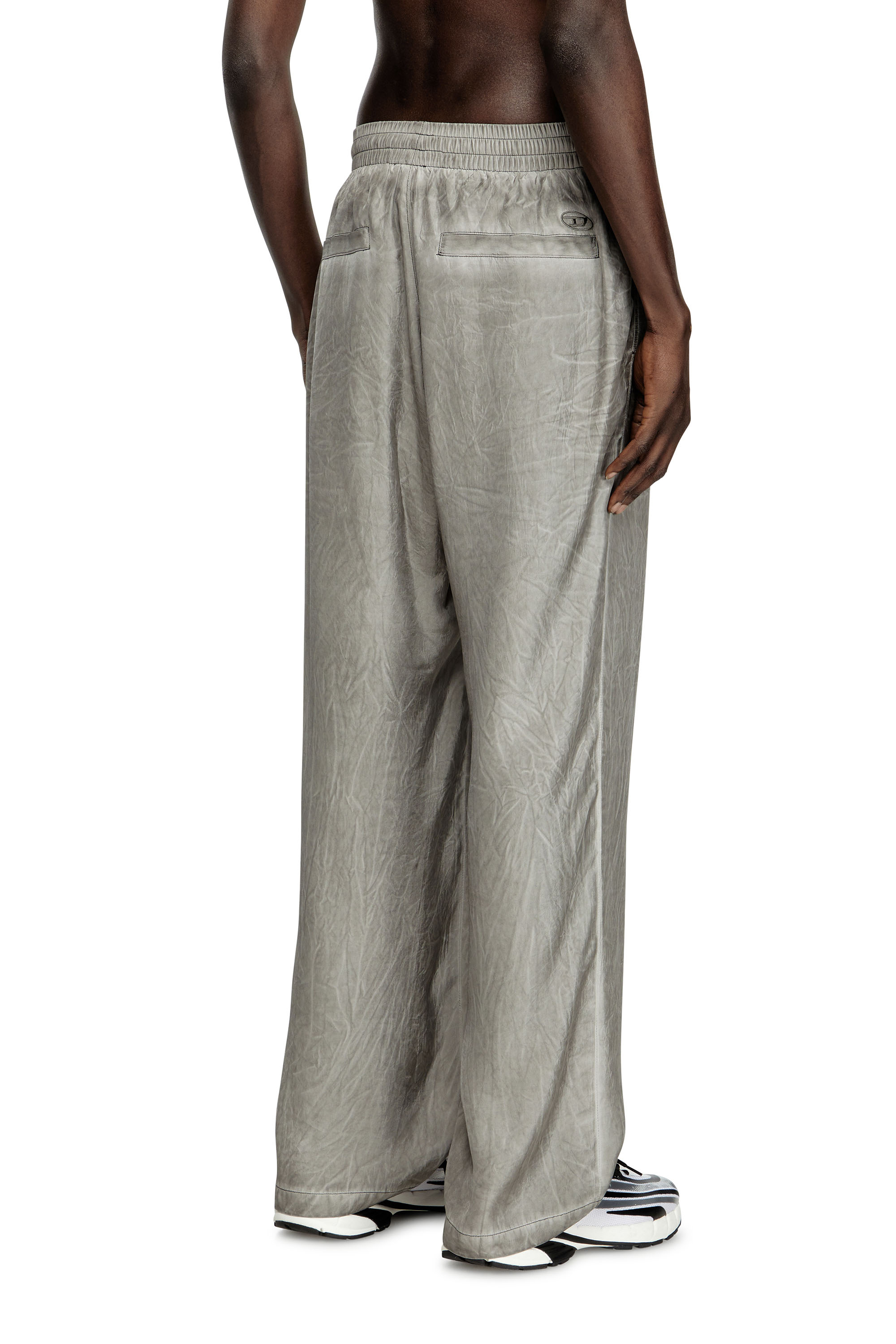 Diesel - P-LEON, Unisex's Fluid crinkled track pants in Grey - 3