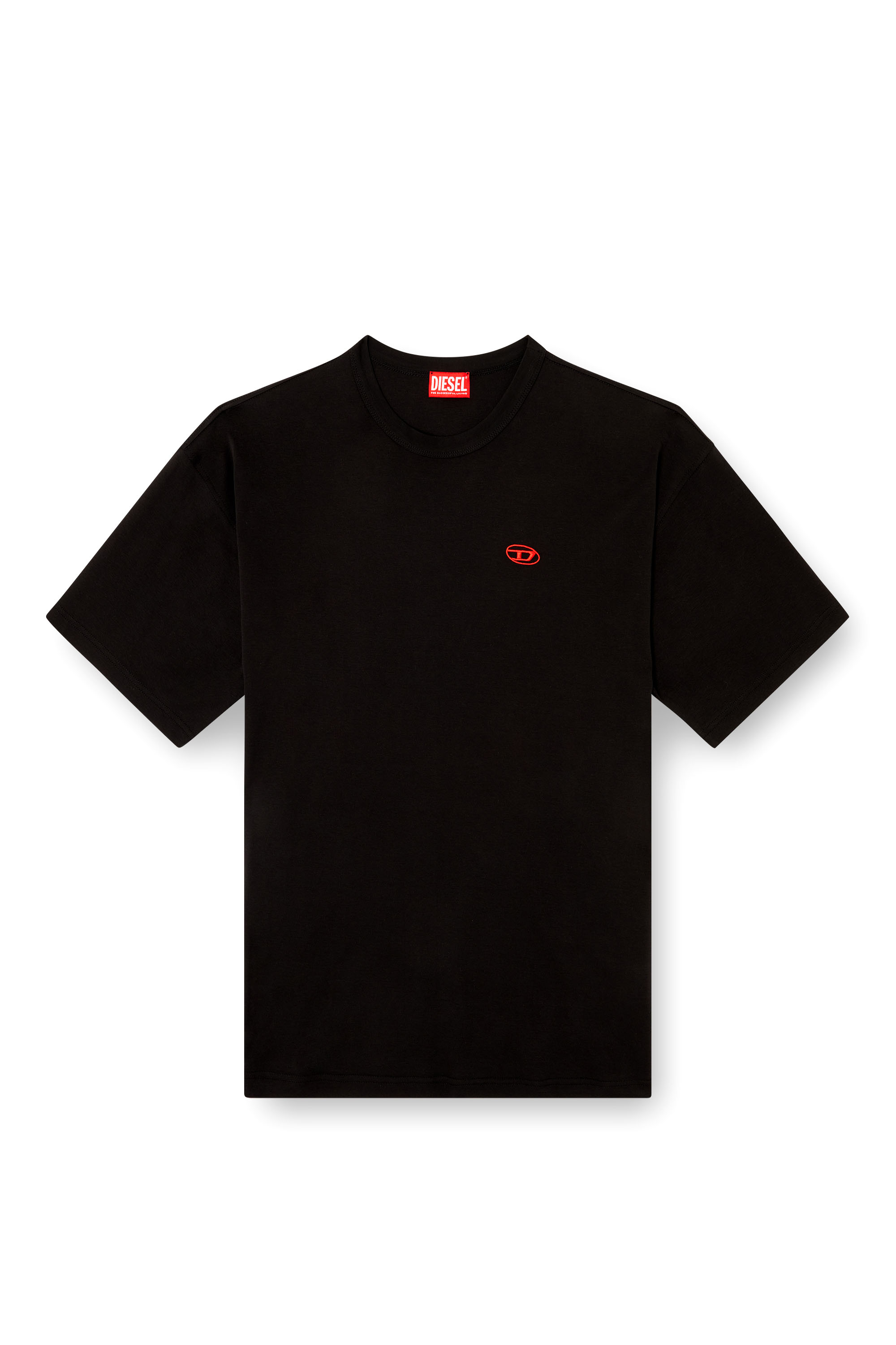 Diesel - T-BOXT-T6, Camiseta con logotipo Oval D rojo Hombre in Negro - 3