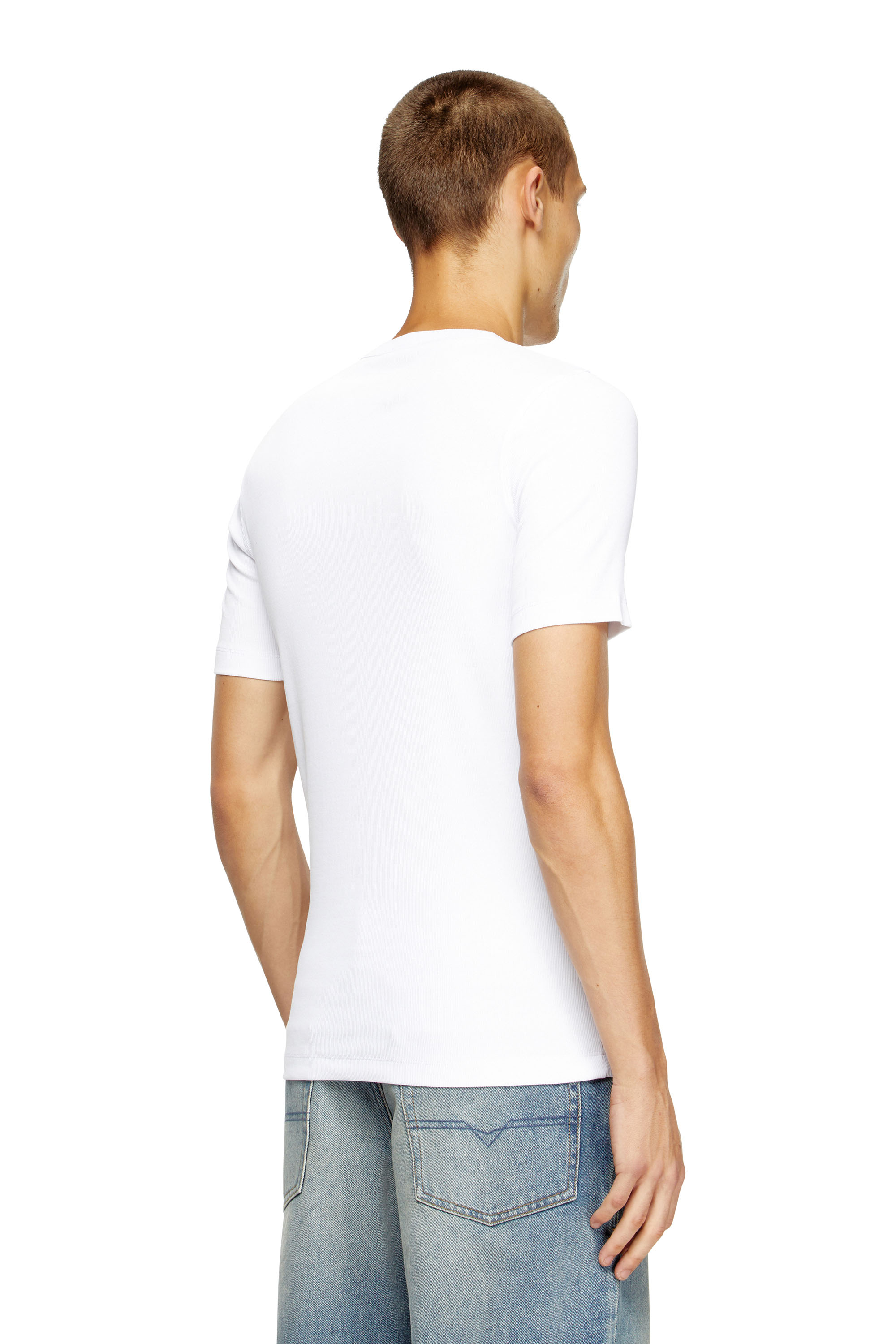 Diesel - D-RIBBER-N, Camiseta con parche D Hombre in Blanco - 4