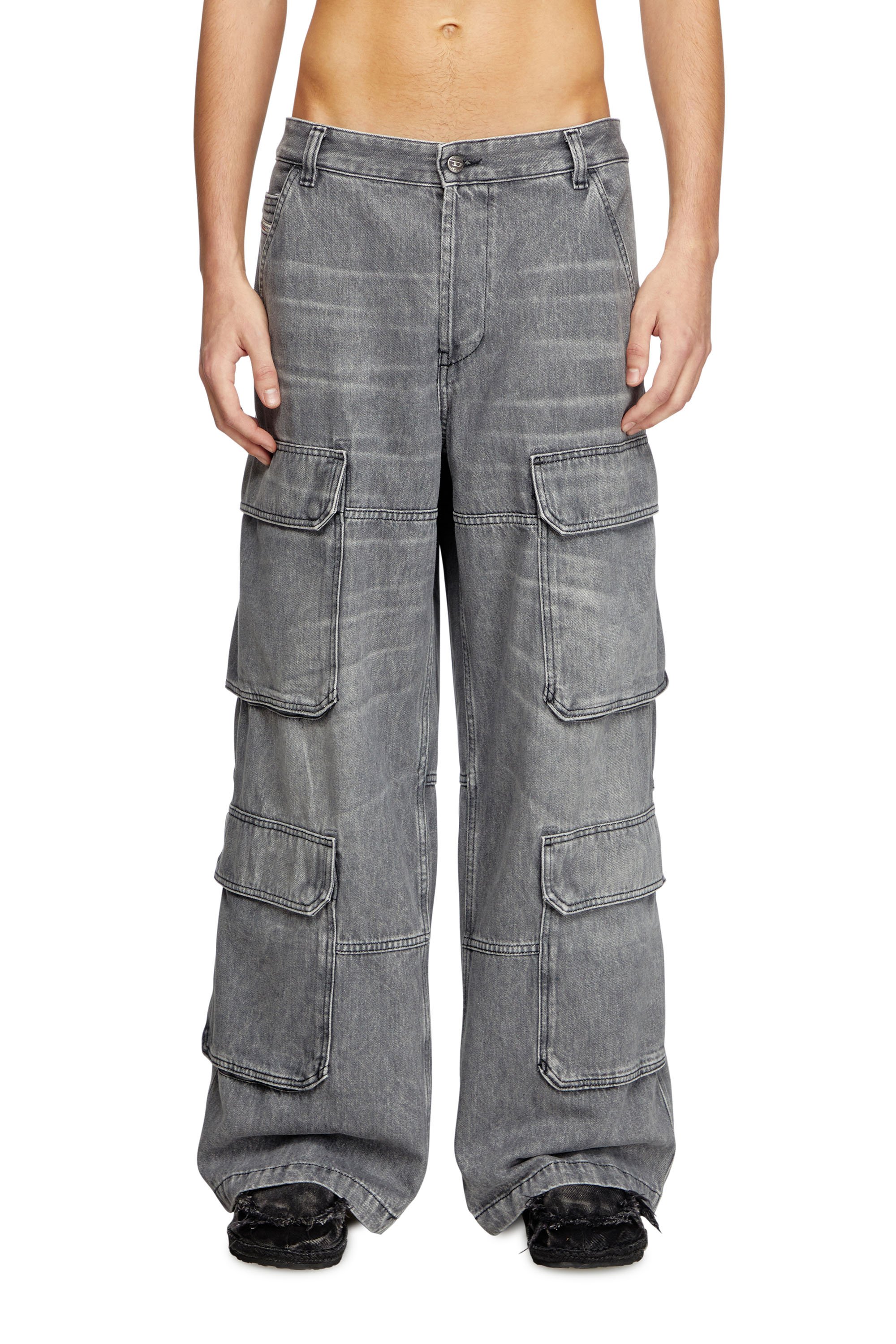 Diesel - Relaxed Jeans D-Touch 0DCBE Hombre, Gris Claro - 1