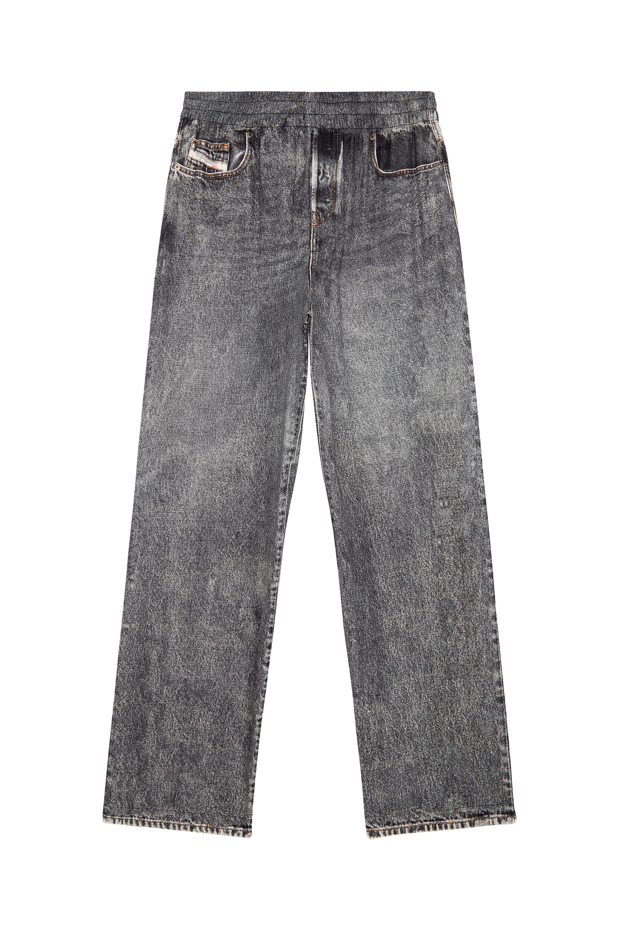 P-FERGY-A Man: Pants with trompe l'oeil denim print | Diesel