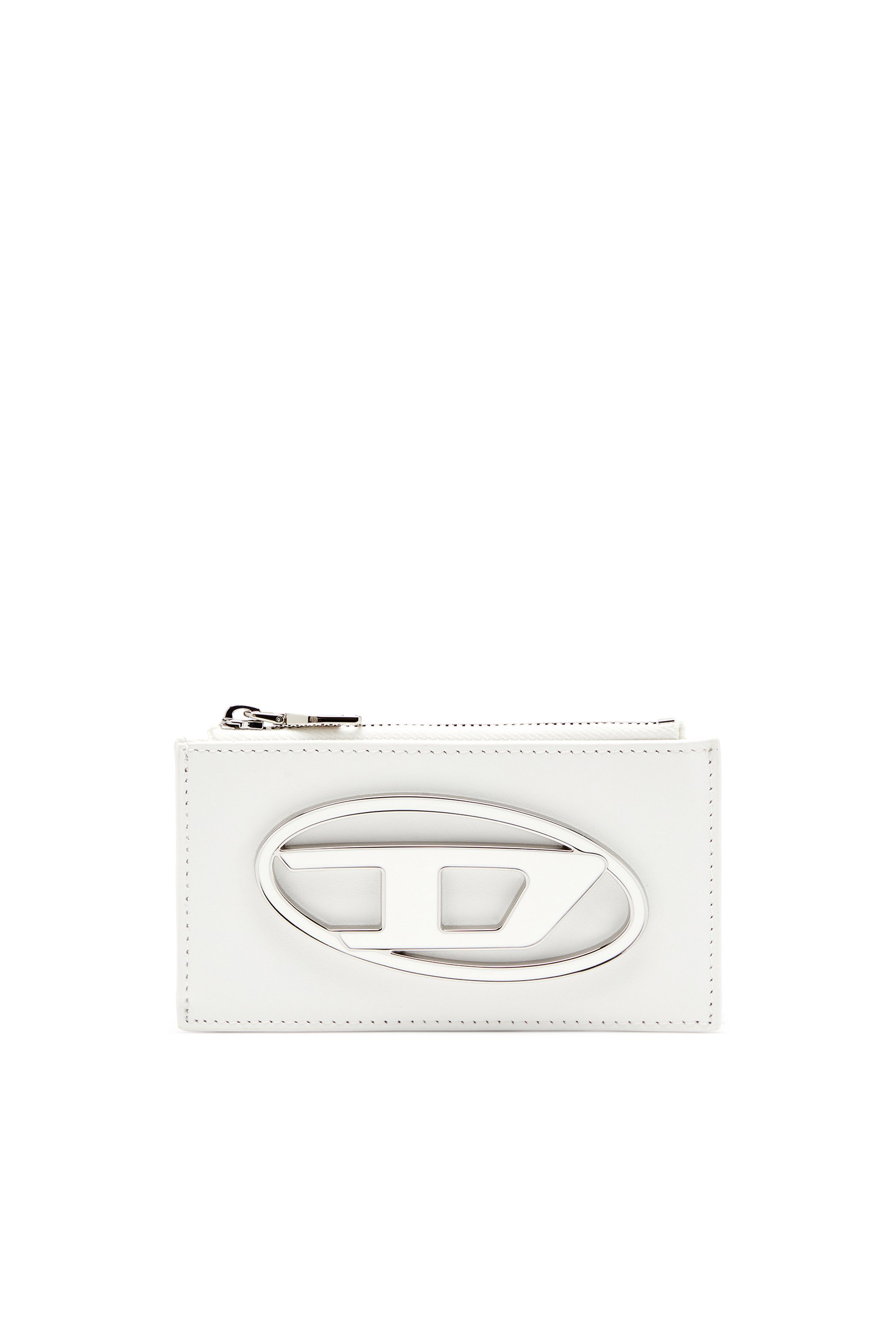 Diesel - 1DR CARD HOLDER III, Tarjetero plano de cuero napa Mujer in Blanco - 1