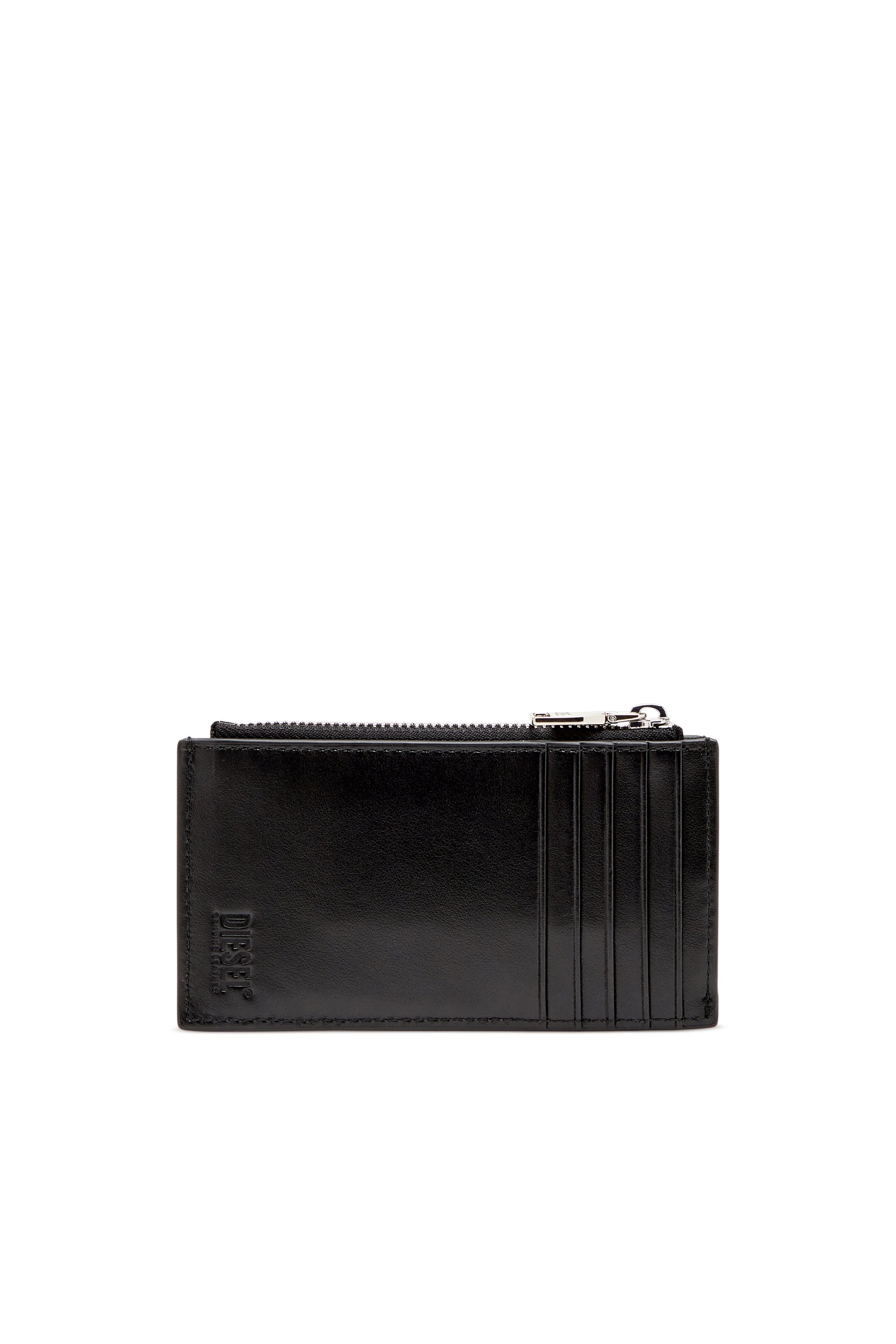 Diesel - 1DR CARD HOLDER III, Tarjetero plano de cuero napa Mujer in Negro - 2