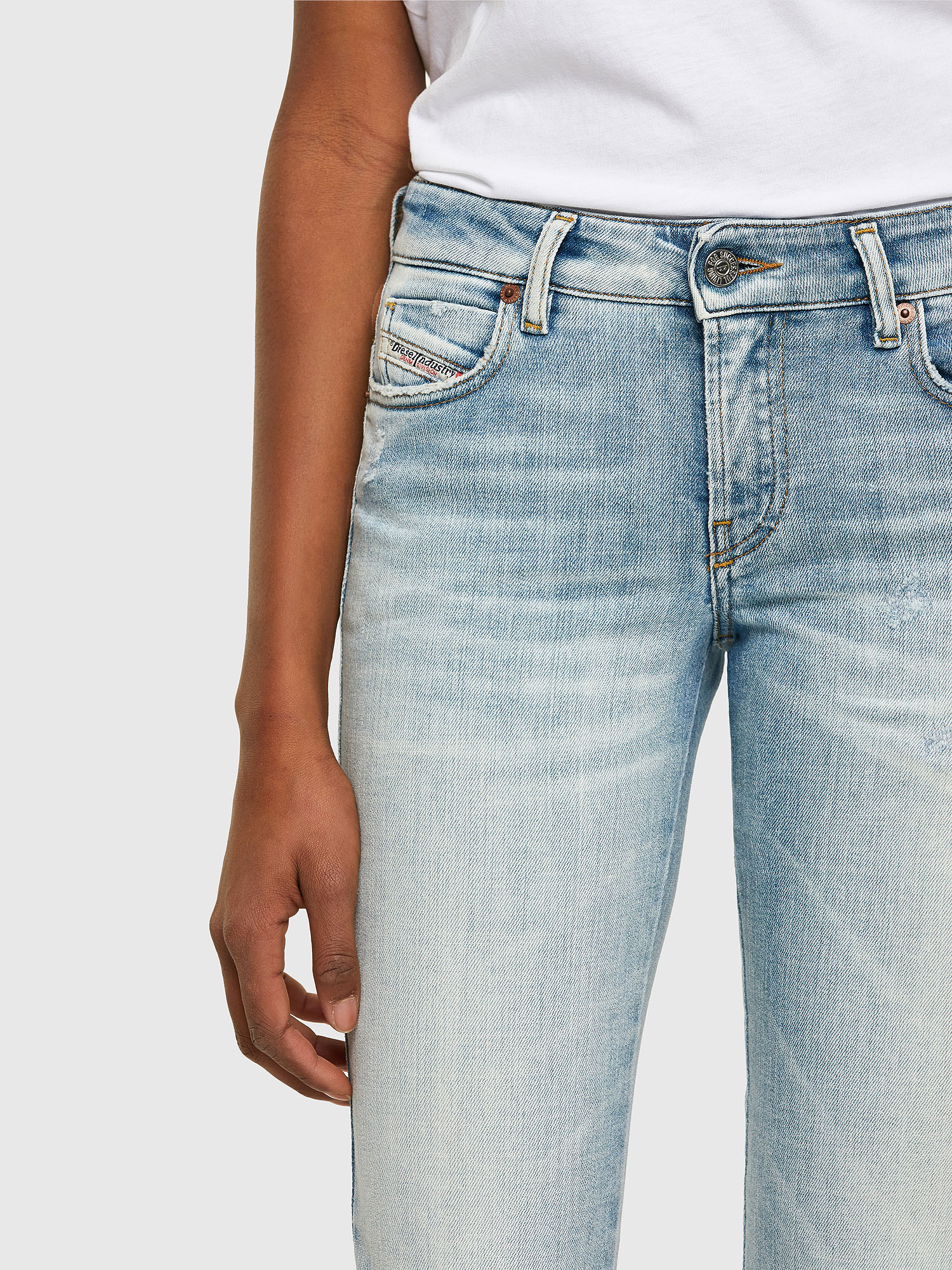 D Jevel Slim Jeans 009pq Light Blue Stretch Diesel