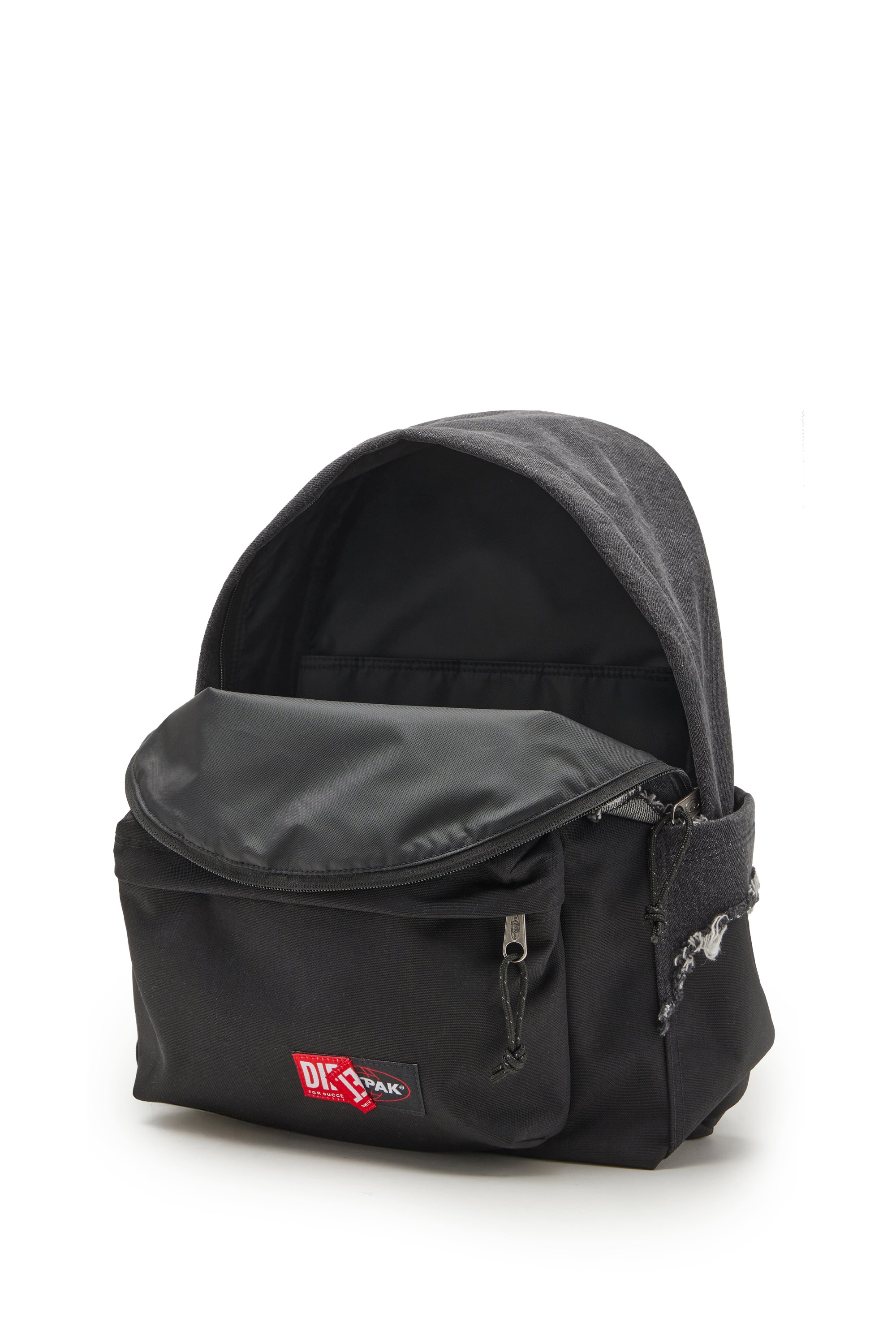 Diesel - DIESEL DAY PAK'R, Mochila en denim destruido y CORDURA® Unisex in Negro - 4