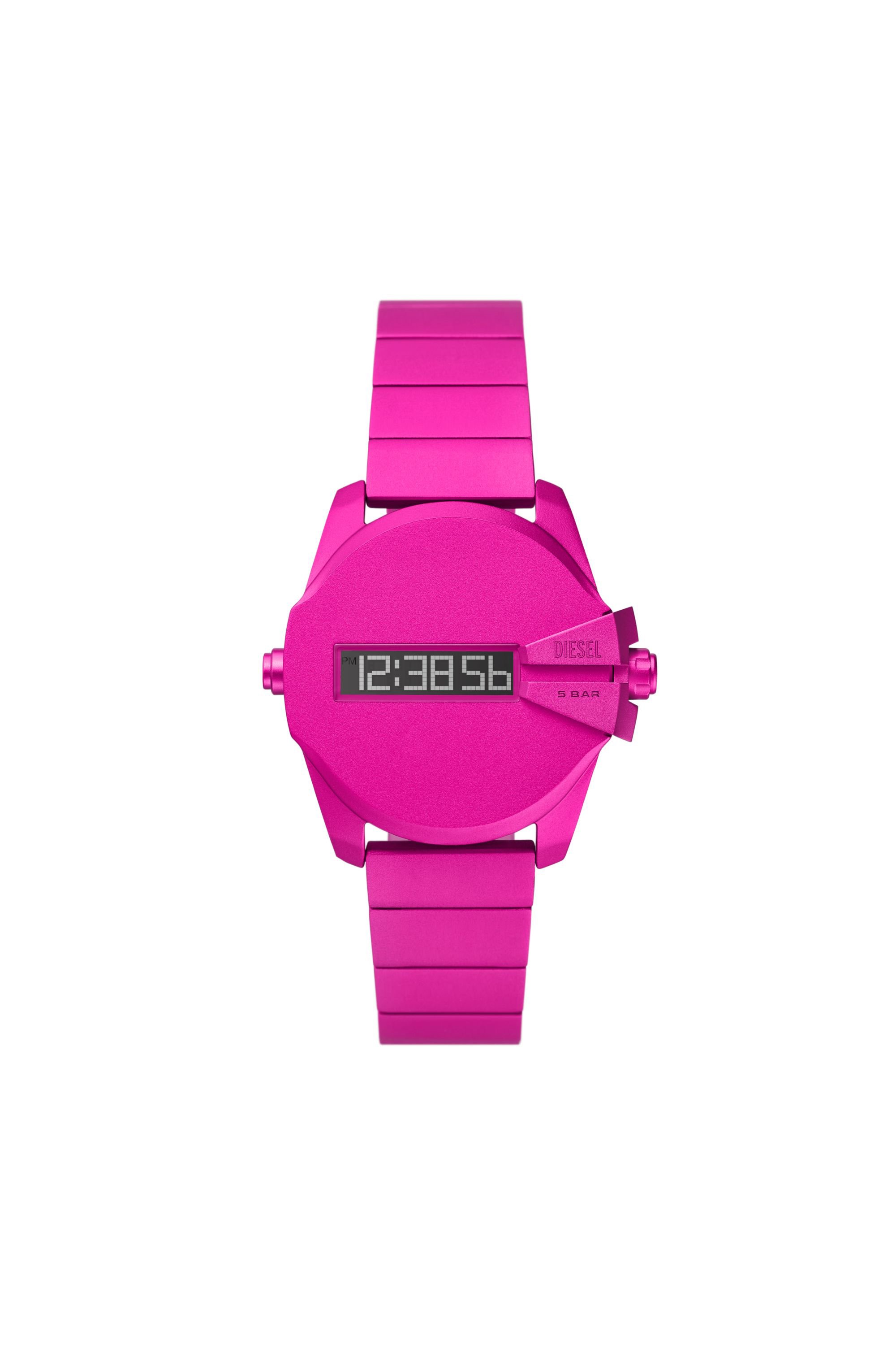 Diesel - DZ2206 WATCH, Man Baby chief digital pink aluminum watch in Pink - Image 1