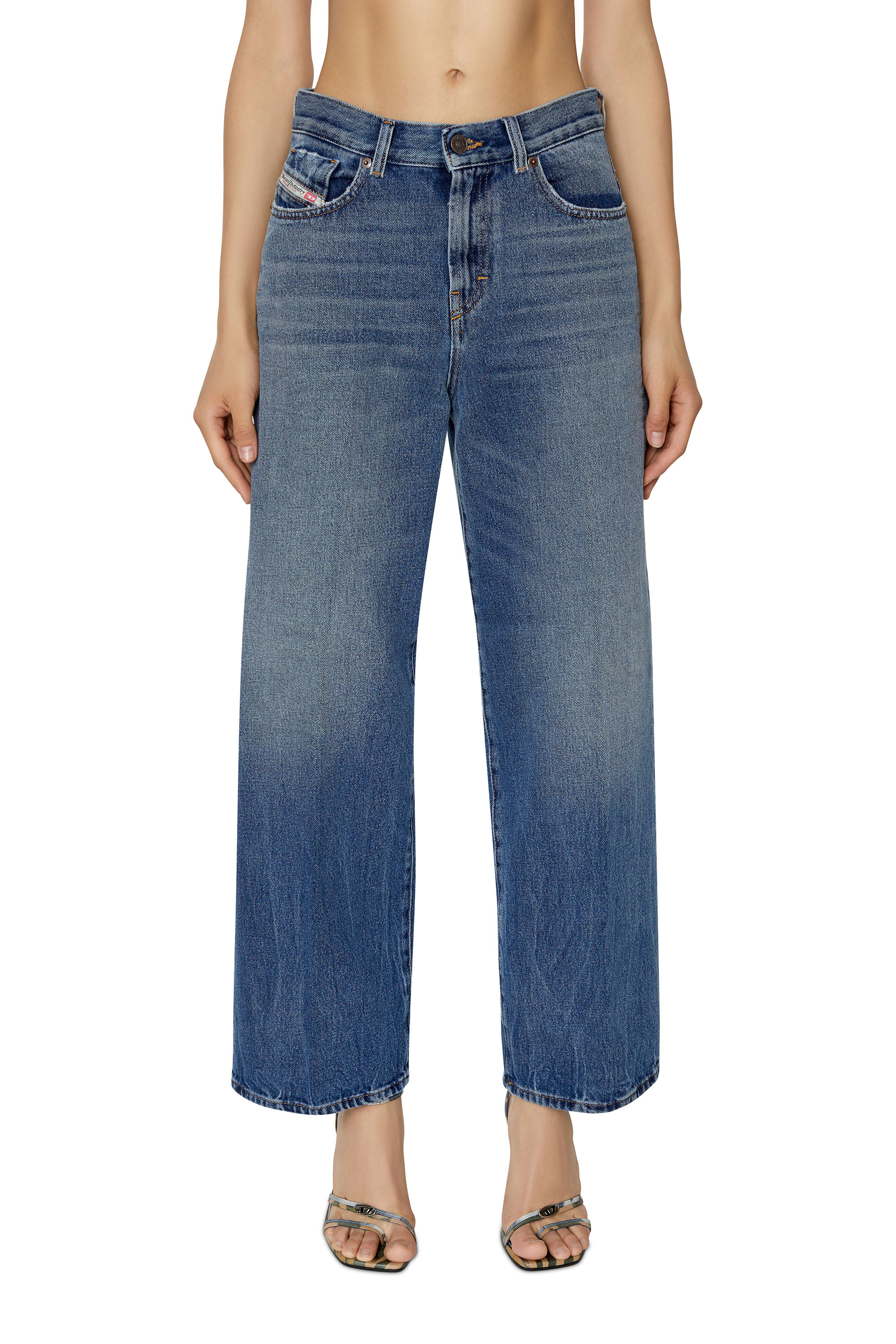 Diesel - 2000 09E03 Bootcut and Flare Jeans, Azul Oscuro - Image 1