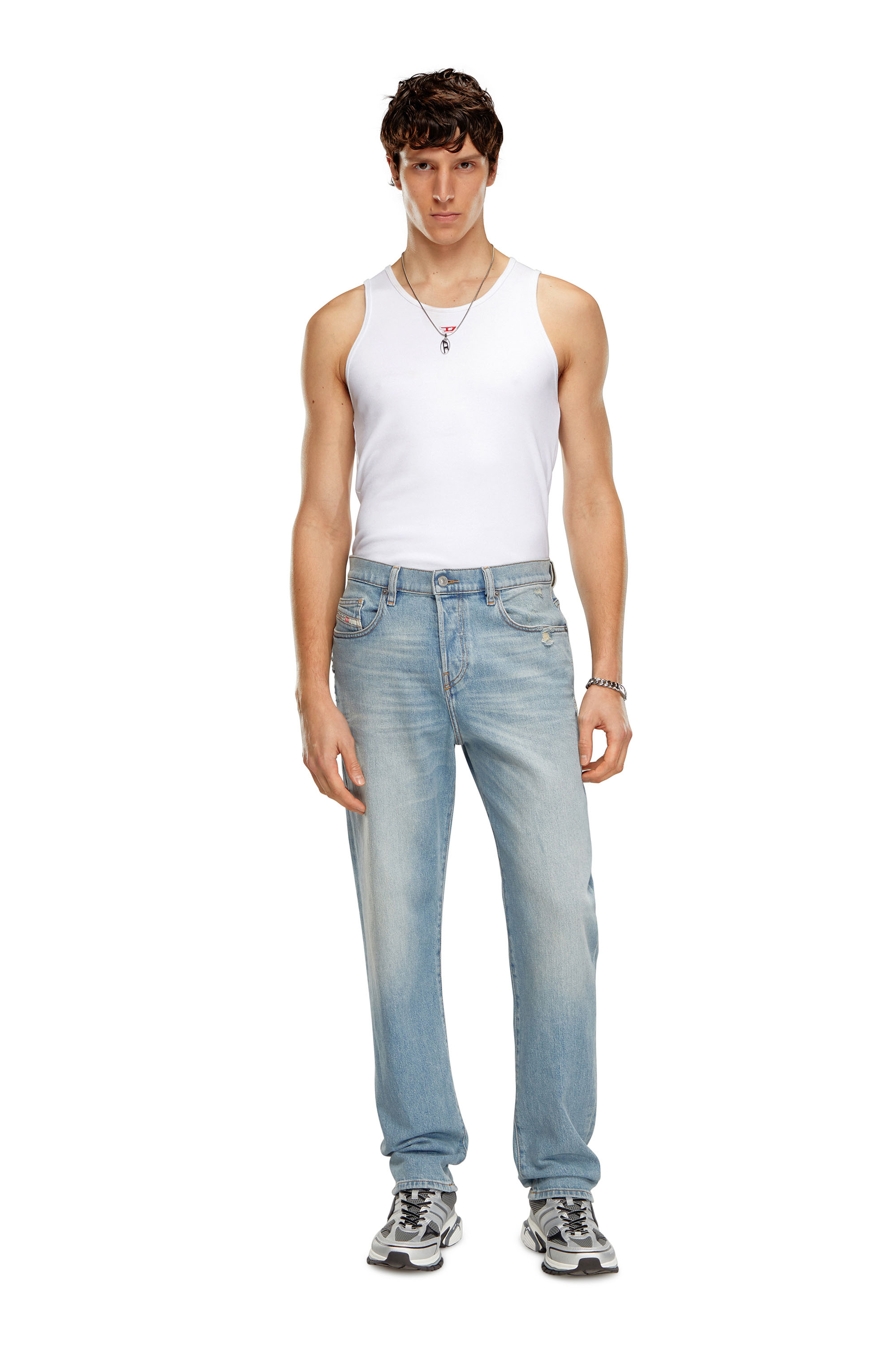 Diesel - Man Straight Jeans 2020 D-Viker 09H39, Light Blue - Image 2