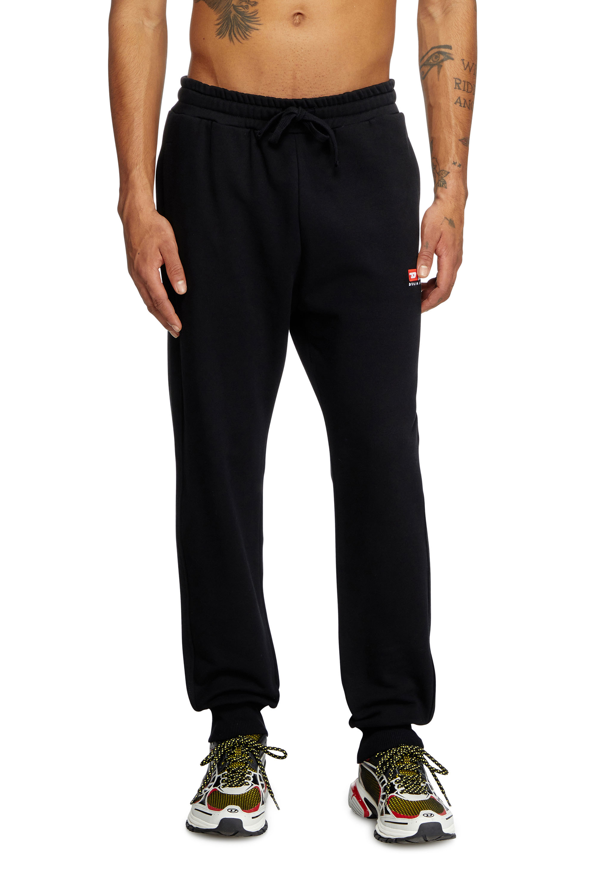 Diesel - P-TARY-DIV, Man's Sweatpants with logo embroidery in Black - 1