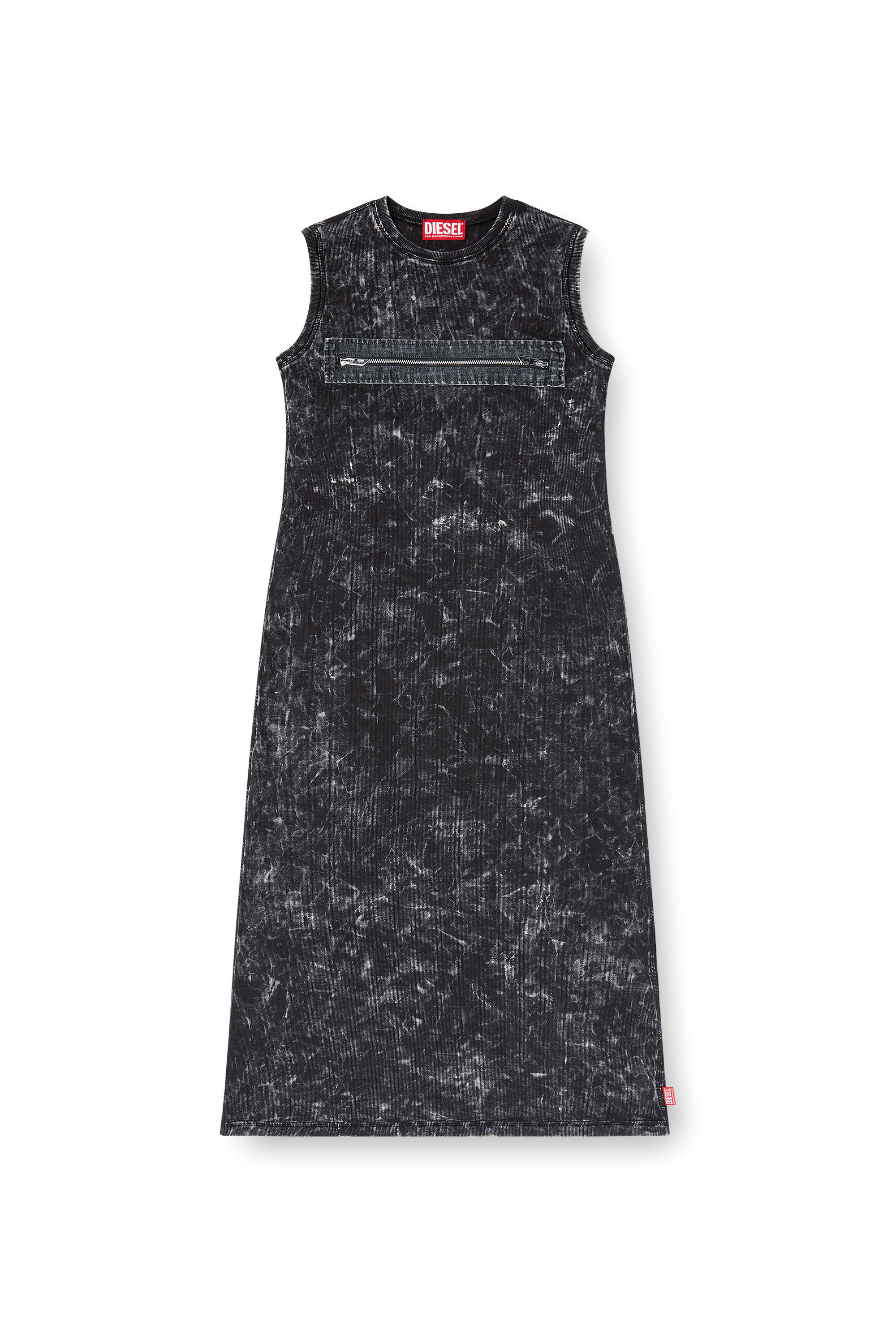 Diesel - D-PRA, Vestido sin mangas con detalle de cremallera Mujer in Negro - 5