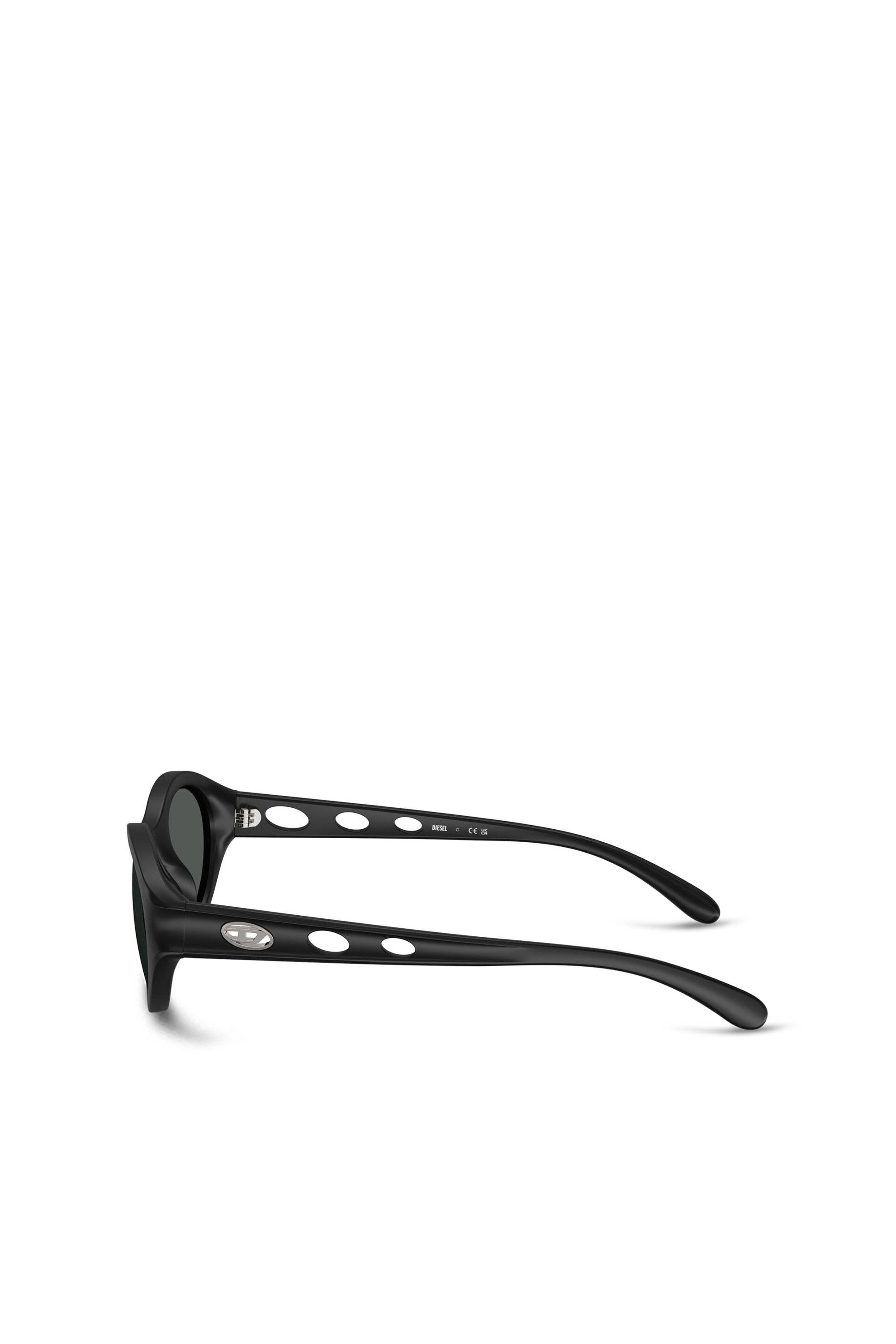 Diesel - 0DL3005U, Unisex's Oval sunglasses in Black - 2