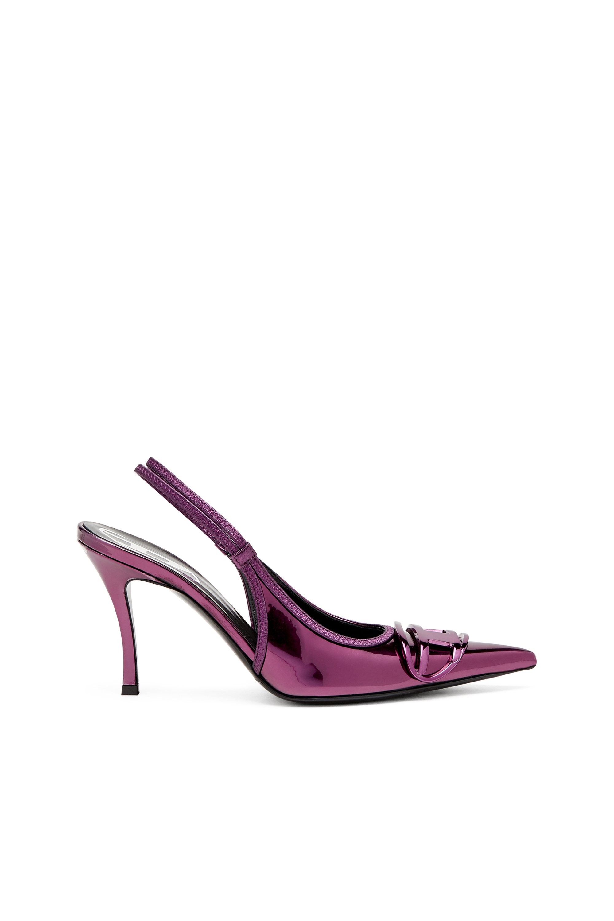 Diesel - D-VENUS SB, D-Venus-Zapatos de salón sin talón con acabado espejado Mujer in Morado - 1