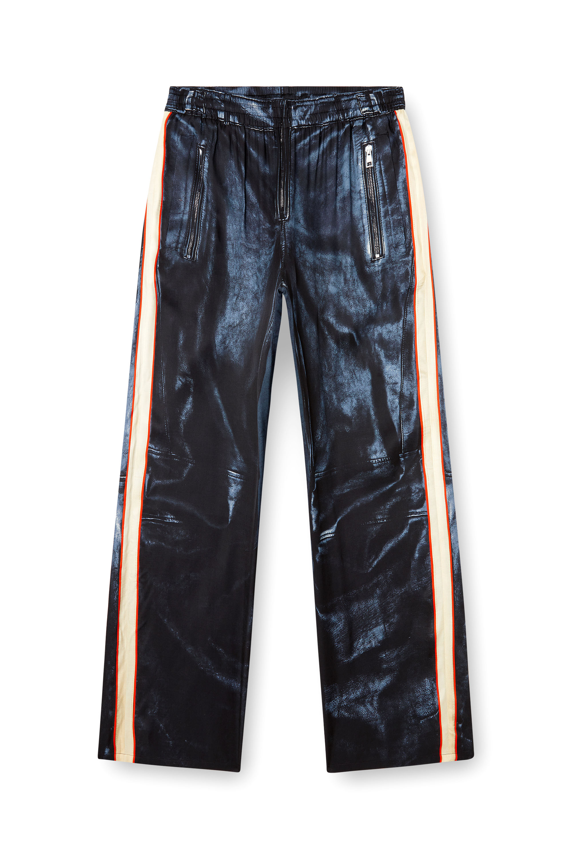 Diesel - P-THECKS-NMAN, Pantalones de viscosa con estampado biker Hombre in ToBeDefined - 4