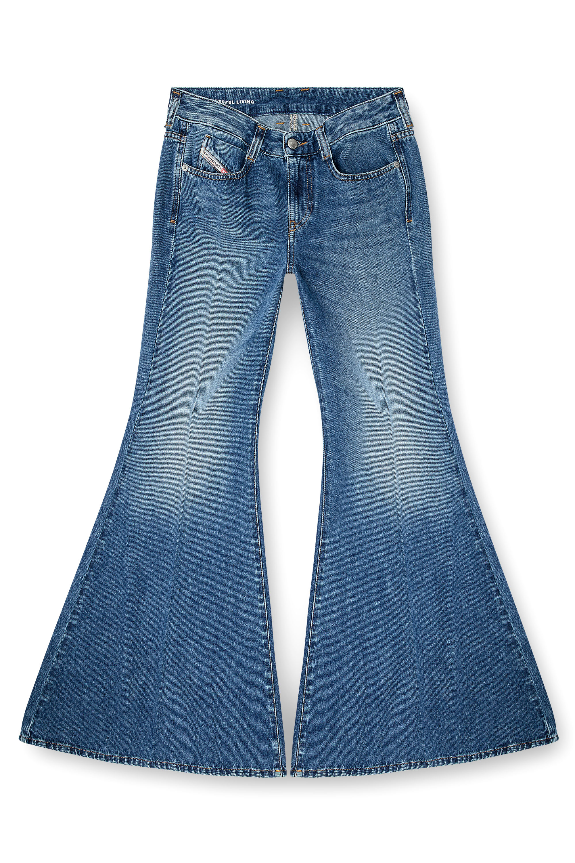 Diesel - Woman's Flare Jeans 1970 D-Bleess 09M56, Medium blue - 1