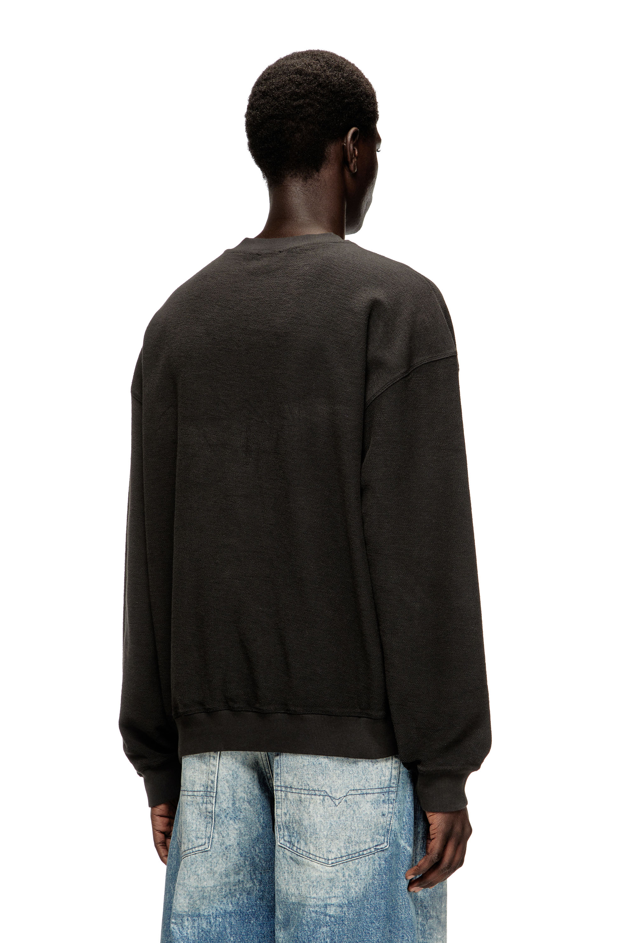 Diesel - S-VALENTIN-JMBV, Man's Sweatshirt with graffiti print in Dark grey - 3