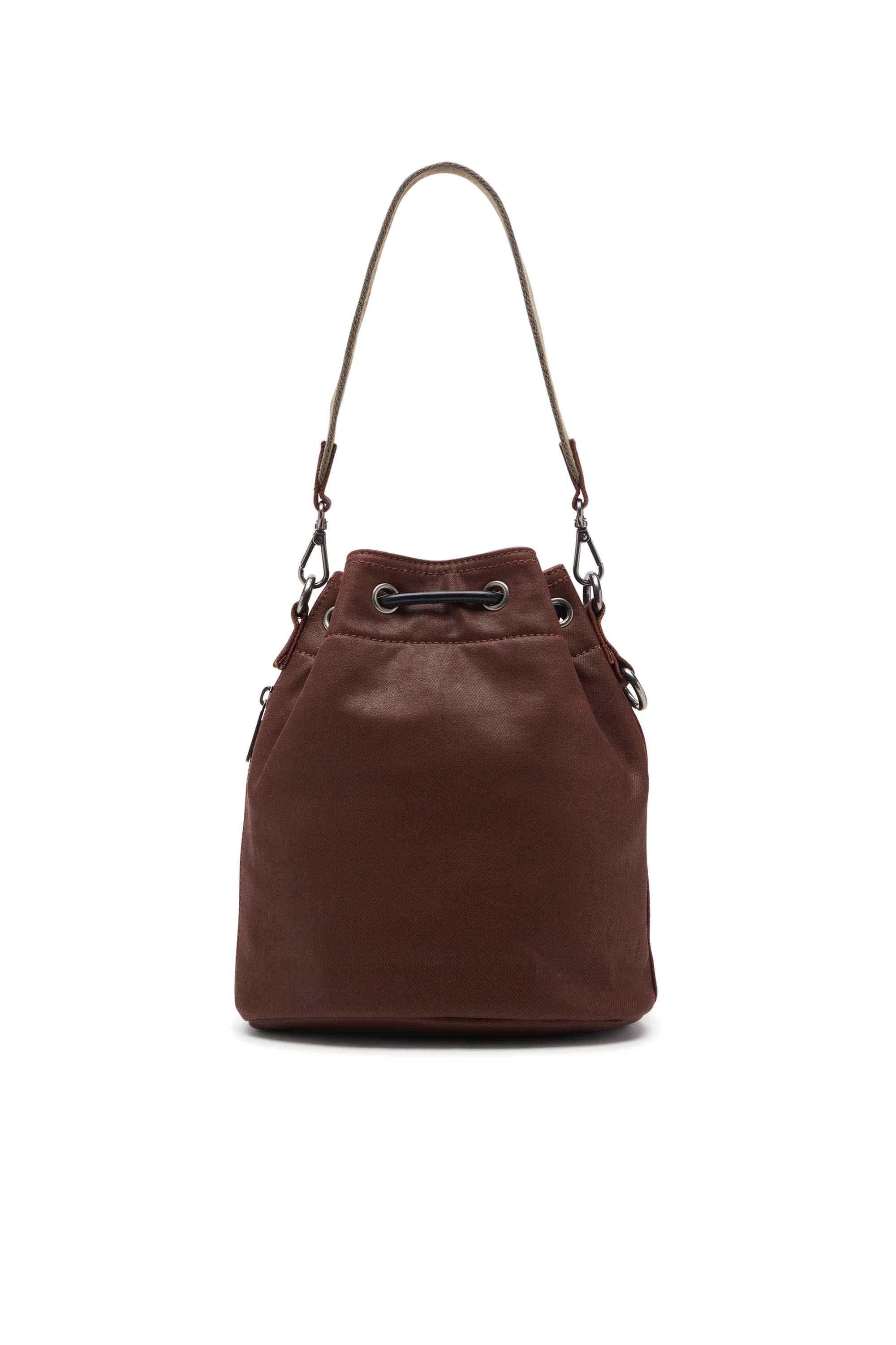 Diesel - MULTI-PKTS BUCKET X, Unisex's Multi-Pkts - Cotton bag with multiple pockets in Brown - 3
