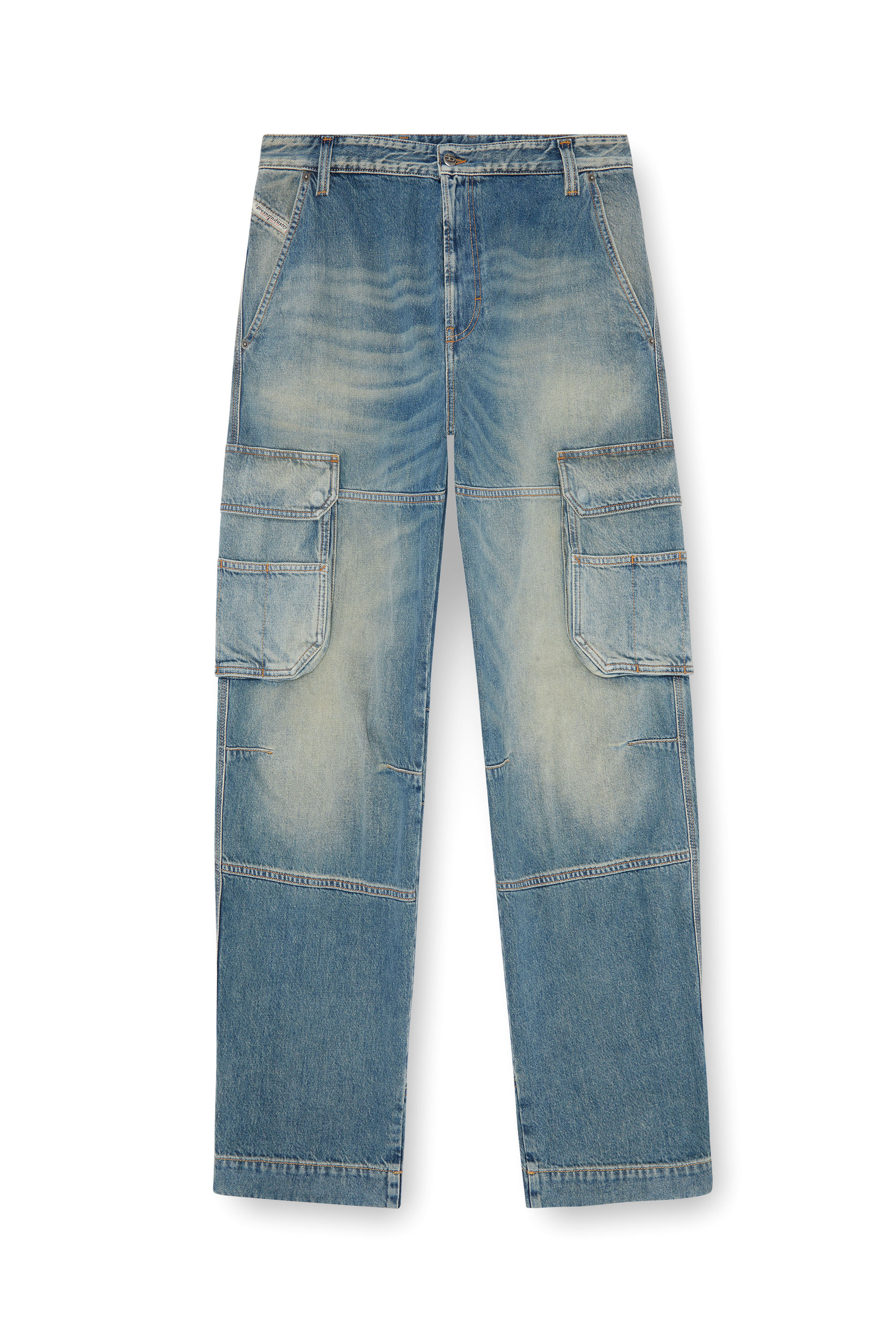 Diesel - Straight Jeans D-Fish 09J83, Hombre Straight Jeans - D-Fish in Azul marino - Image 5