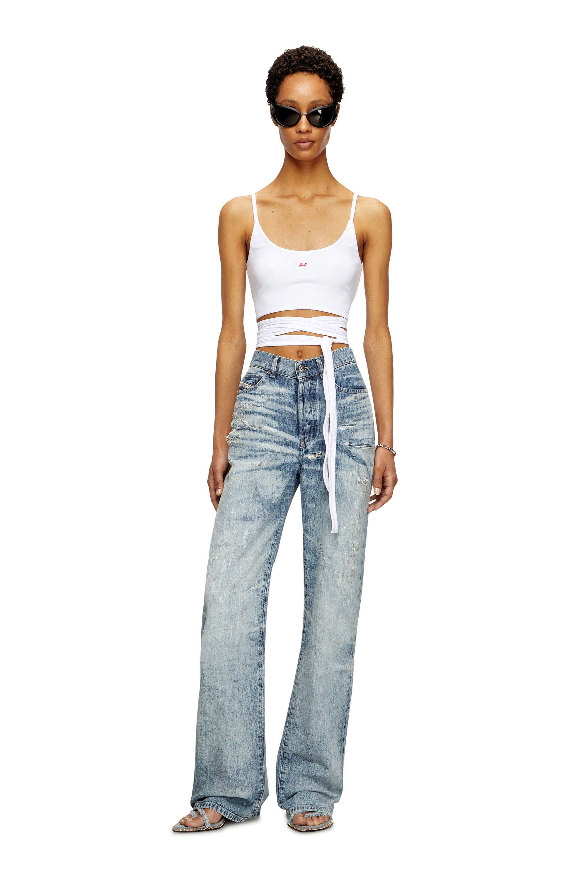 Diesel - Regular Jeans 1971 D-Sent 068TY Mujer, Azul Claro - 1