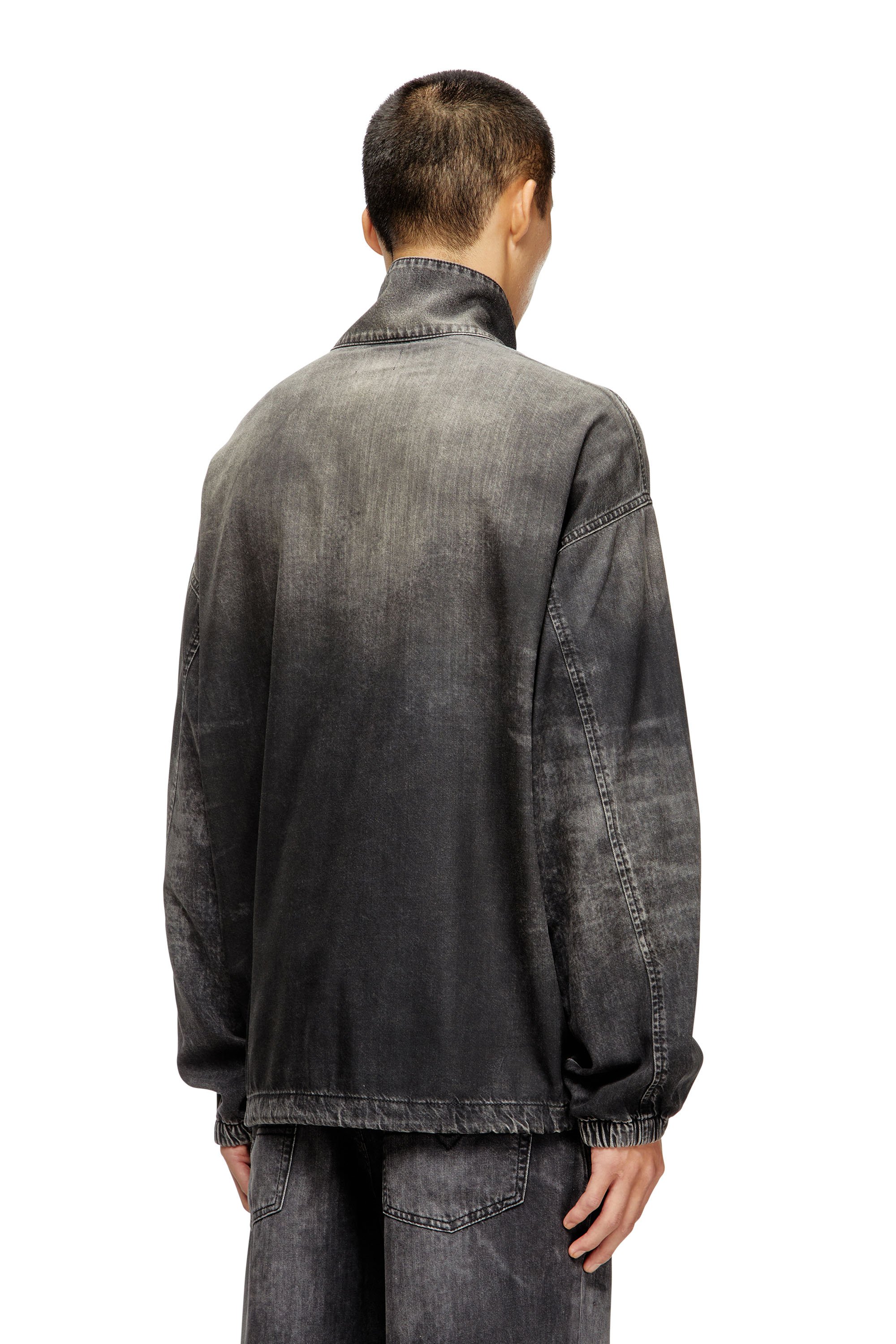 Diesel - D-FLOW-S3, Unisex's Denim top with mock neck in Black - 2