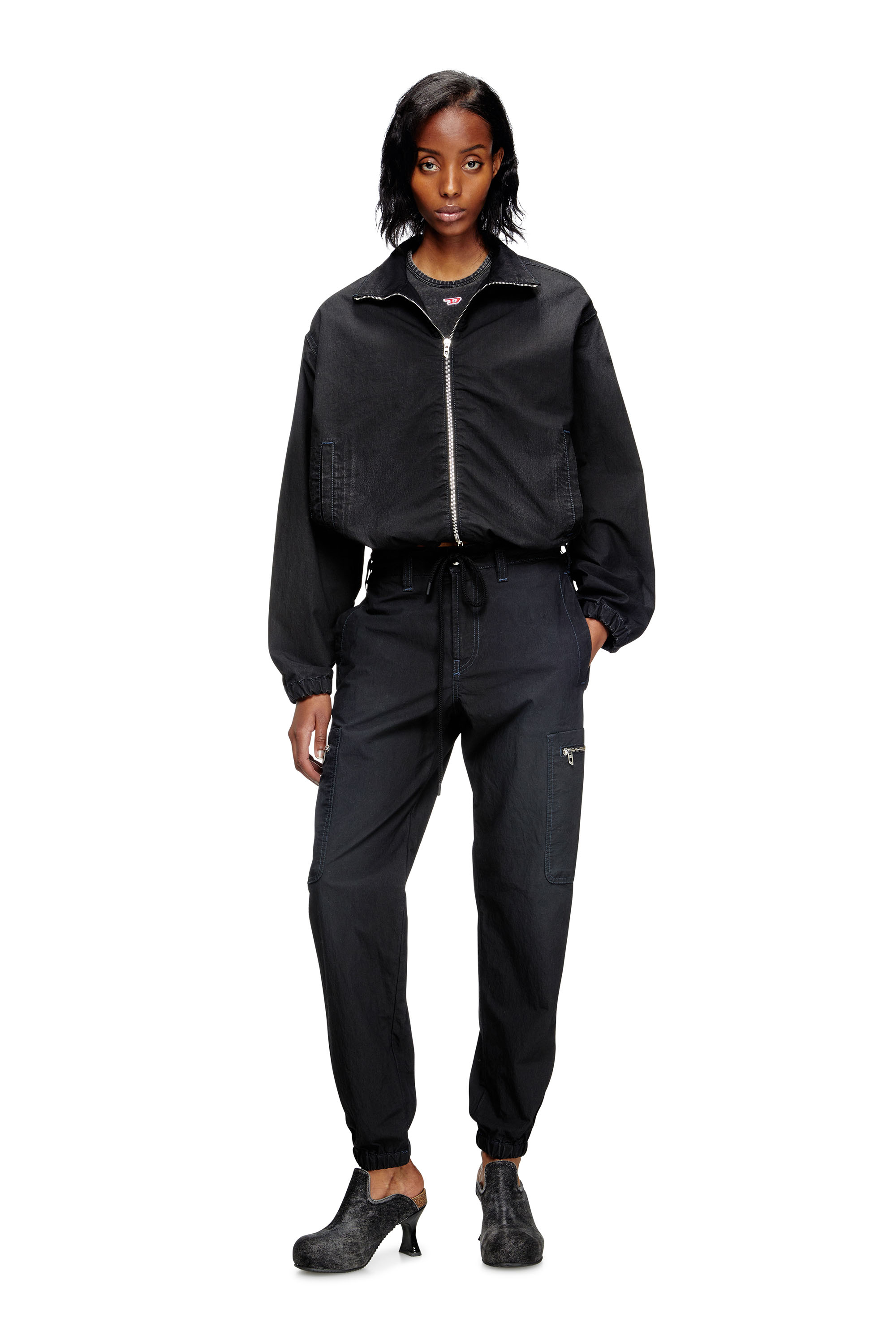 Diesel - Slim D-Lab JoggJeans® 068SJ Unisex, Negro/Gris oscuro - 2
