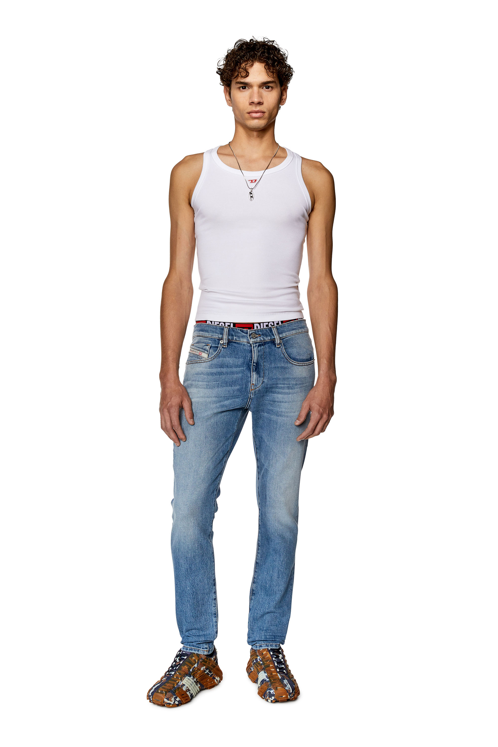 Diesel - Slim Jeans 2019 D-Strukt 09F81, Azul medio - Image 4