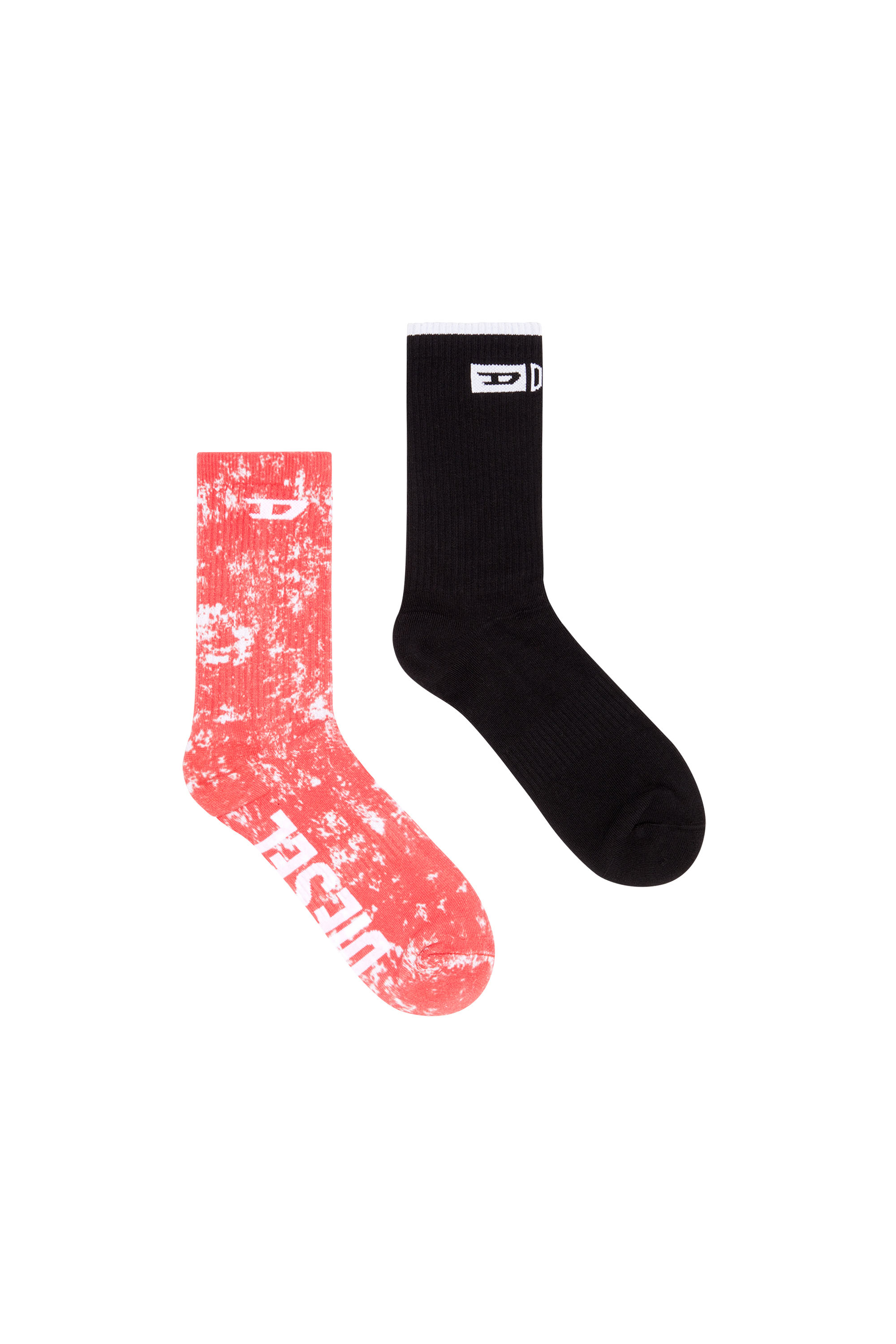 SKM-RAY-TWOPACK, Black/Red - Socks