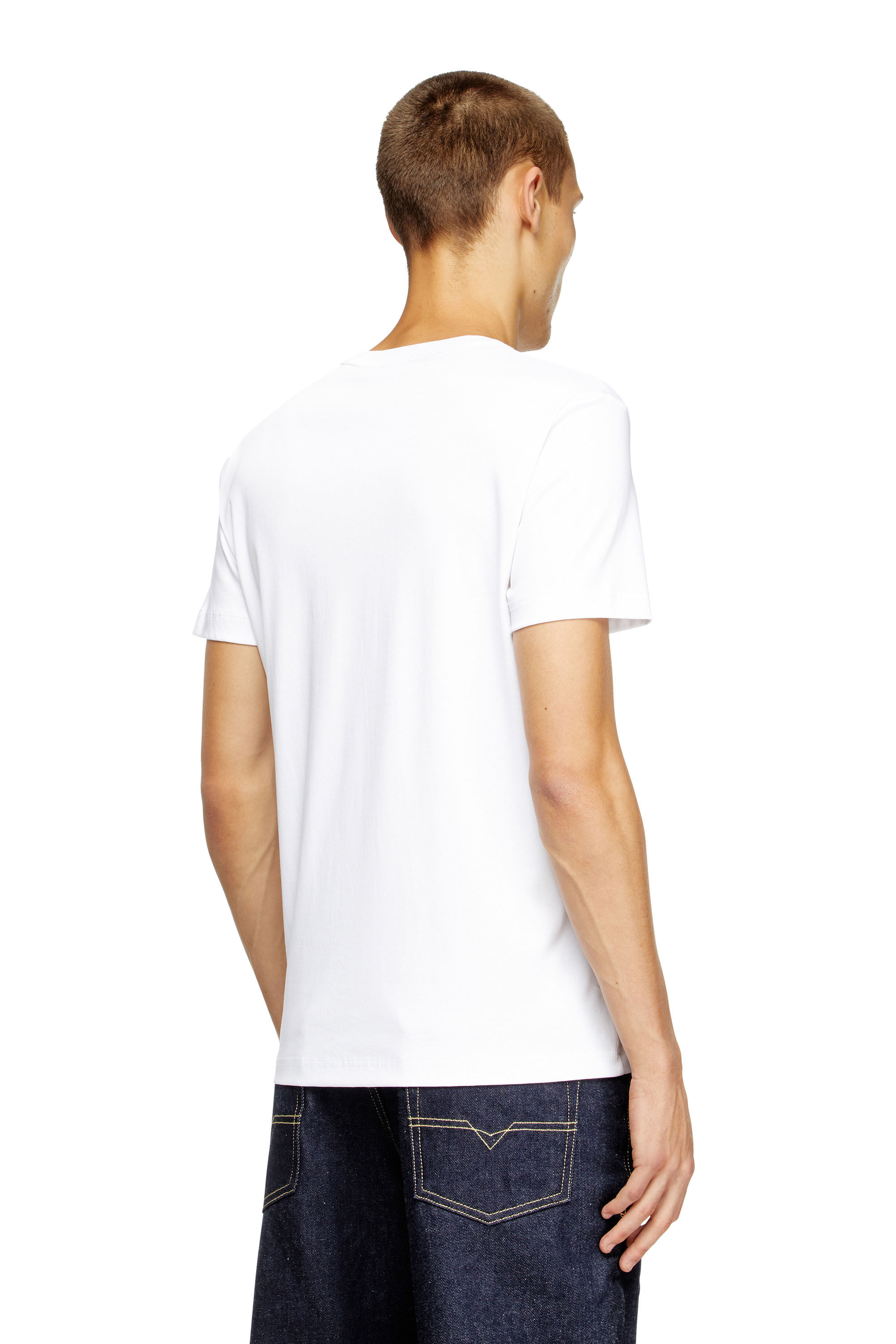 Diesel - T-MIEGOR-K77, Camiseta de algodón mercerizado Hombre in Blanco - 4