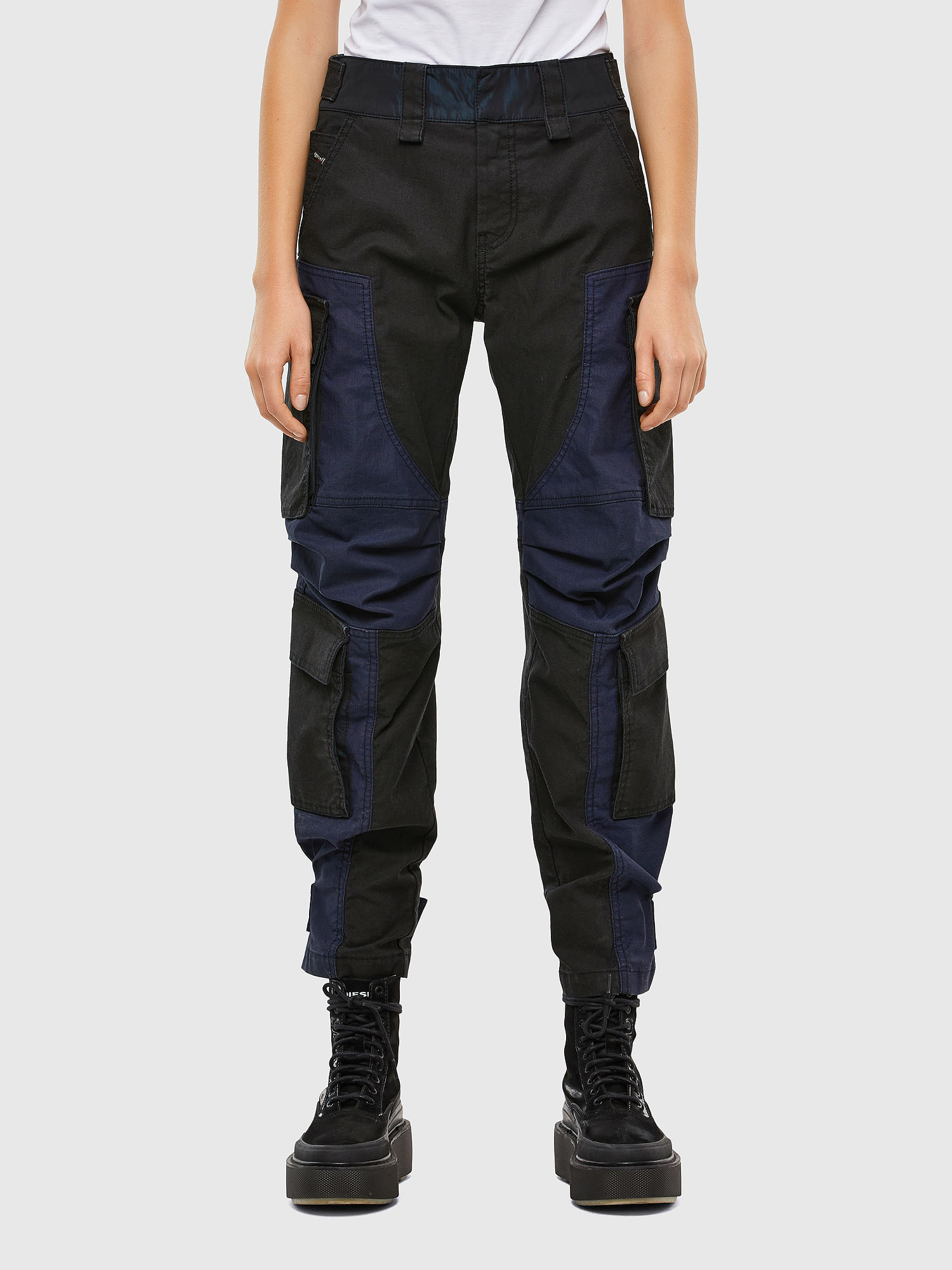 D-Kiki JoggJeans® 009KM, Negro/Gris oscuro - Vaqueros