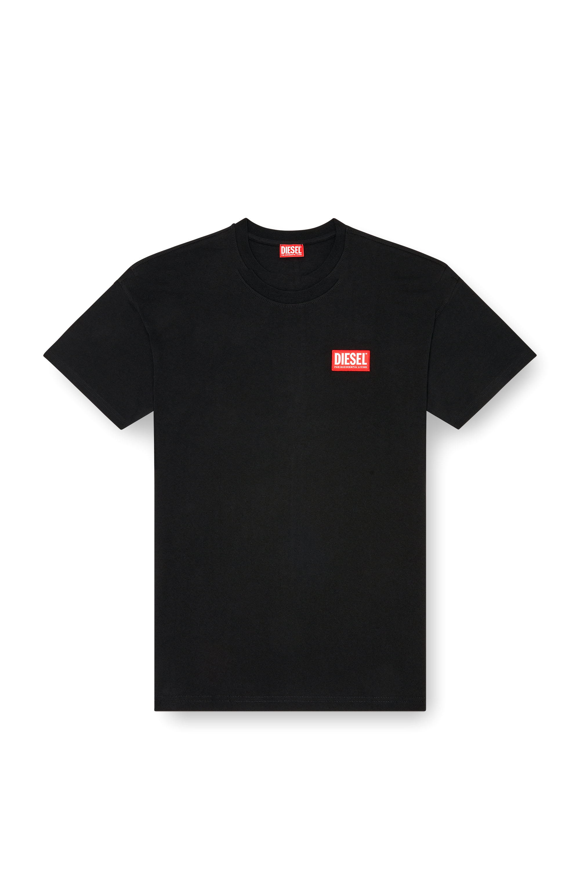 Diesel - T-BOXT-LAB, Hombre Camiseta con parche del logotipo en jacquard in Negro - Image 4