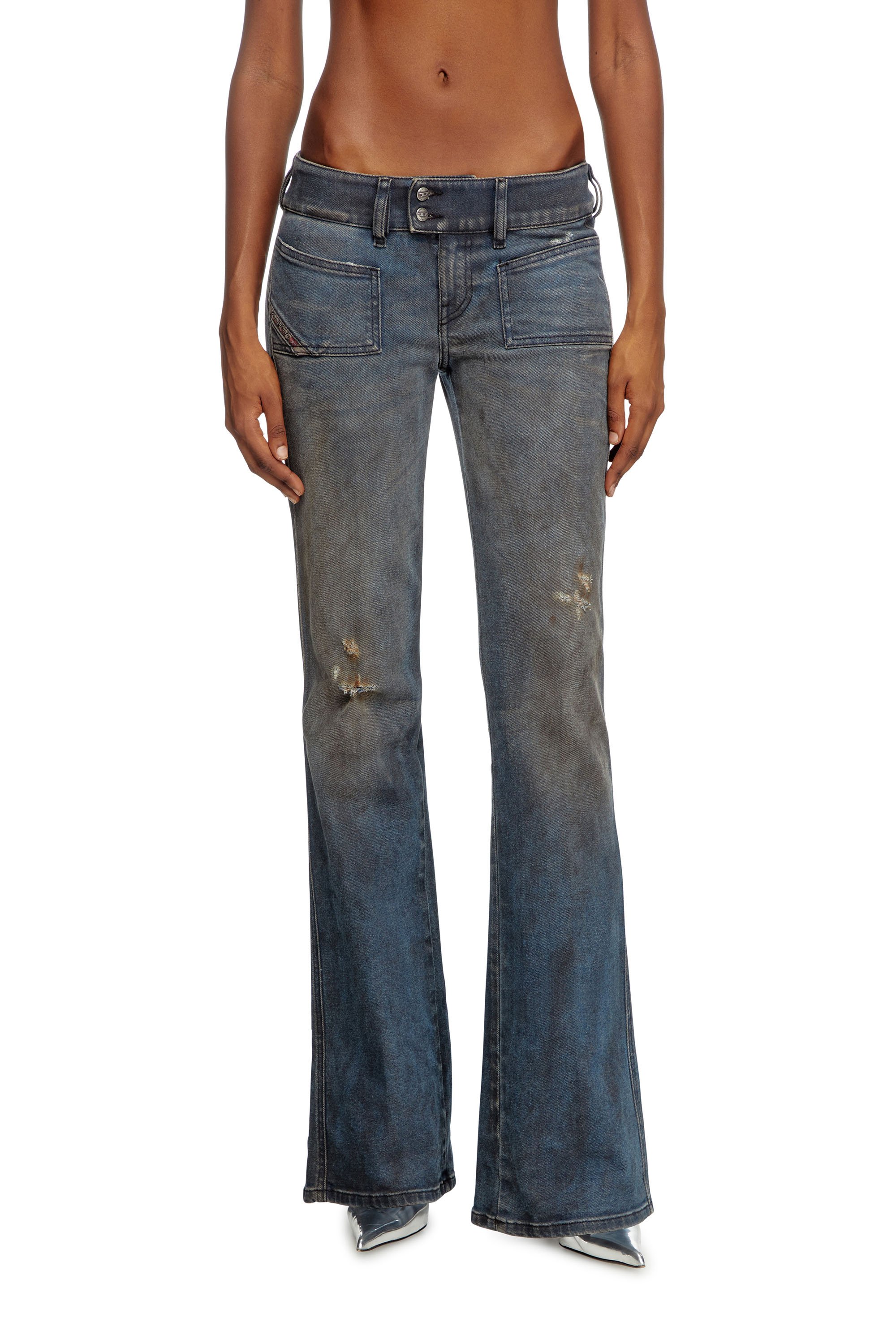 Diesel - Bootcut Jeans D-Hush 09L25 Mujer, Azul medio - 2