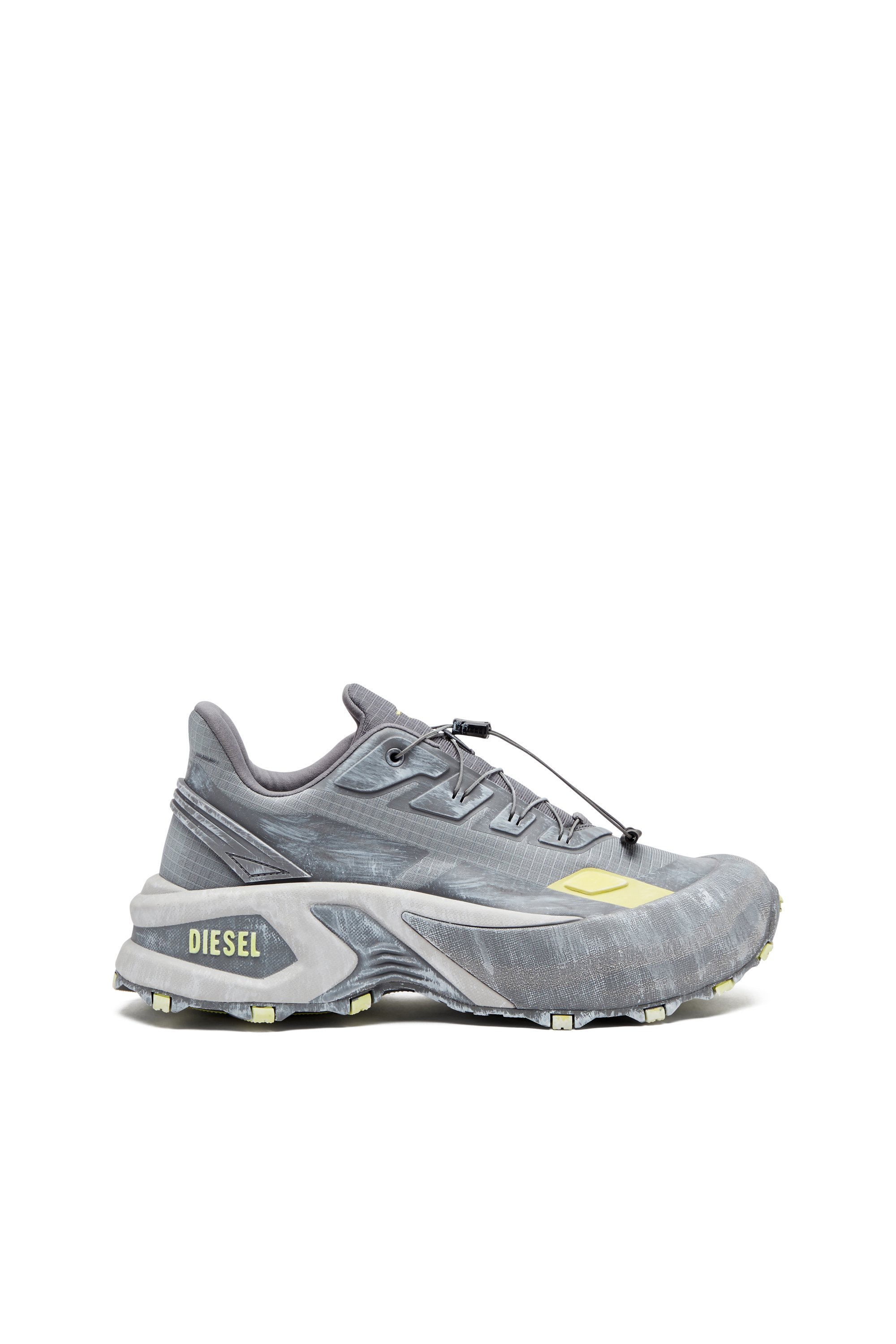 Diesel - D-CAGE RUNNER, Man's Cage sneaker in Grey/Yellow - 1