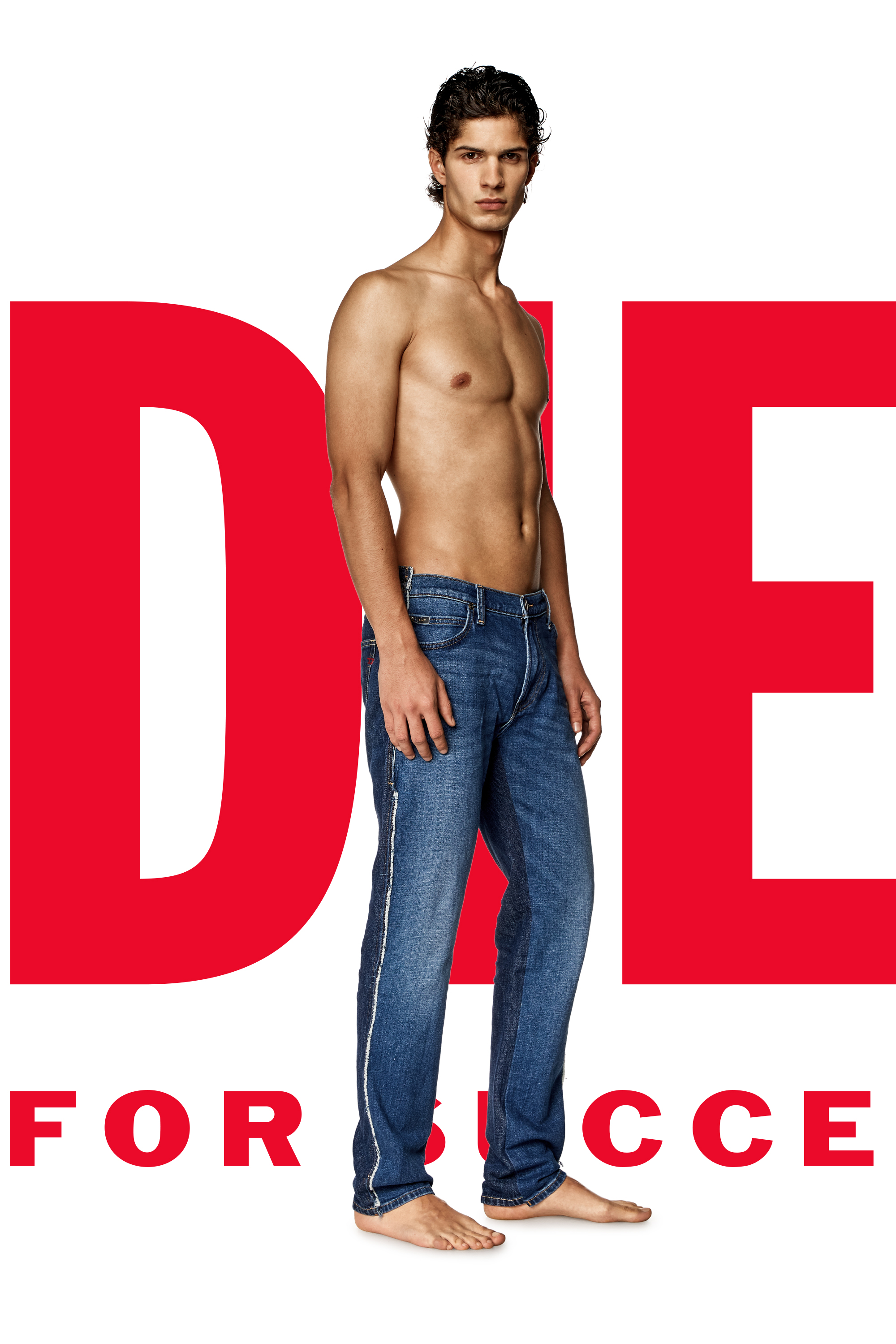 Diesel - Straight Jeans Dieseloves 04 09K47, Medium blue - Image 6