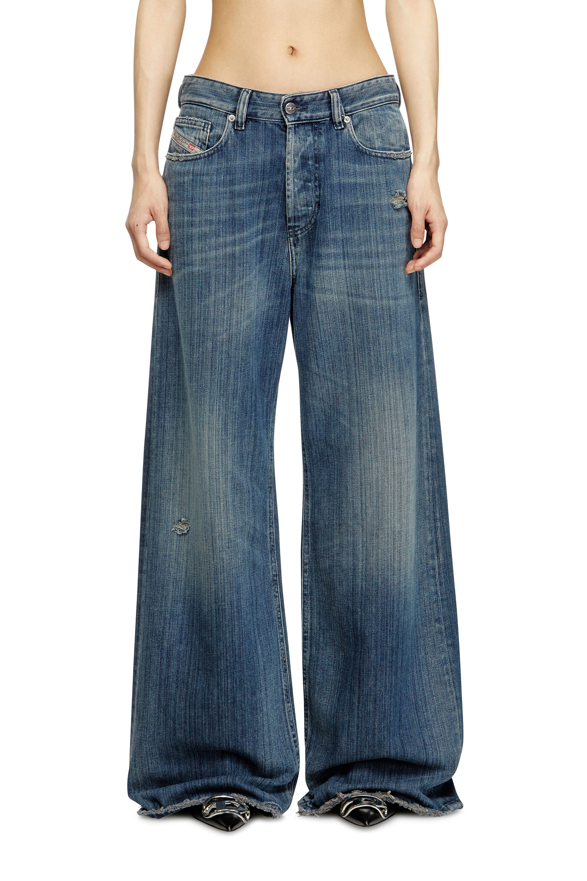 Diesel - Relaxed Jeans 1996 D-Sire 09M09 Mujer, Azul Oscuro - 2