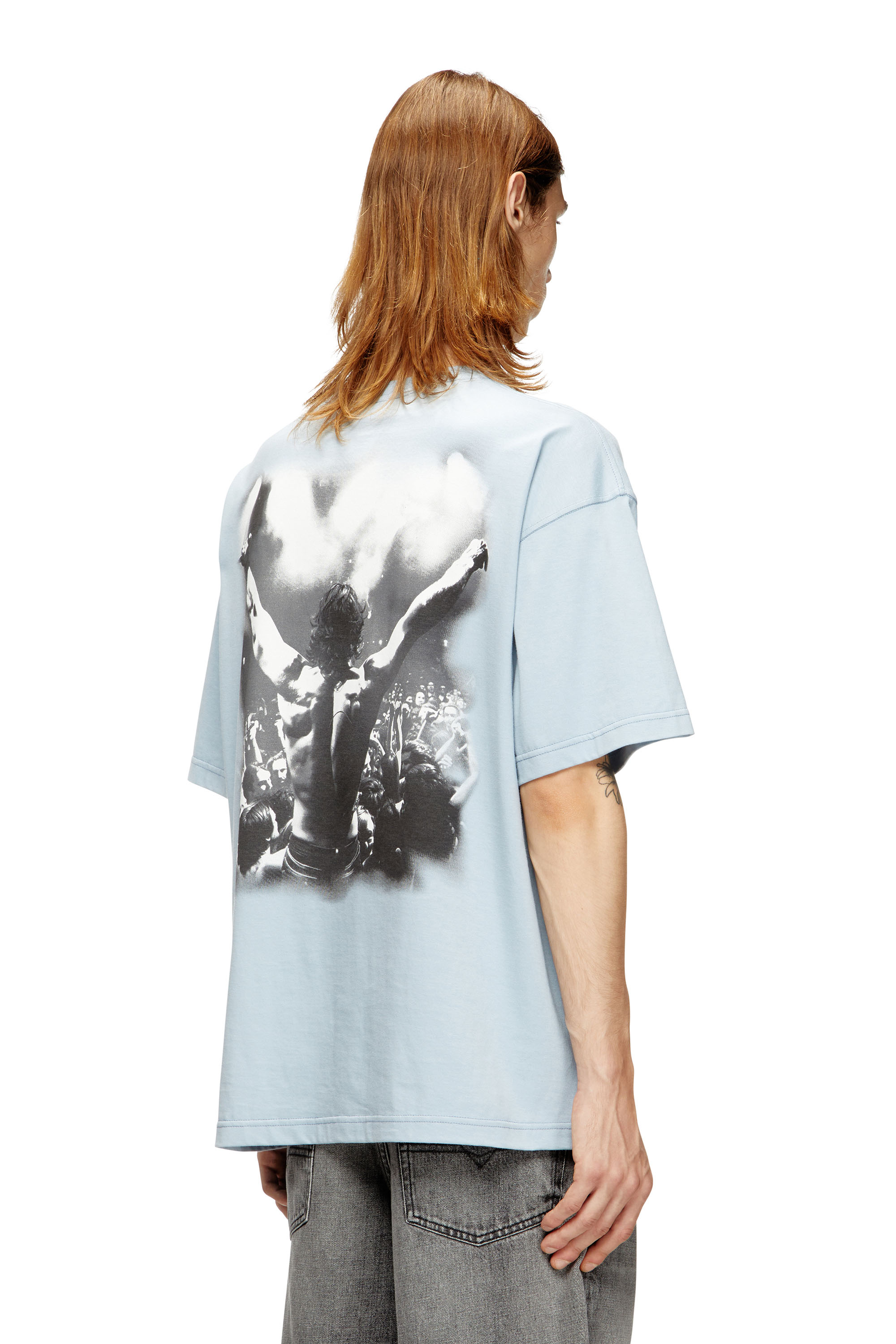 Diesel - T-BOXT-T23, Camiseta de algodón con estampado gráfico. Hombre in Azul marino - 4