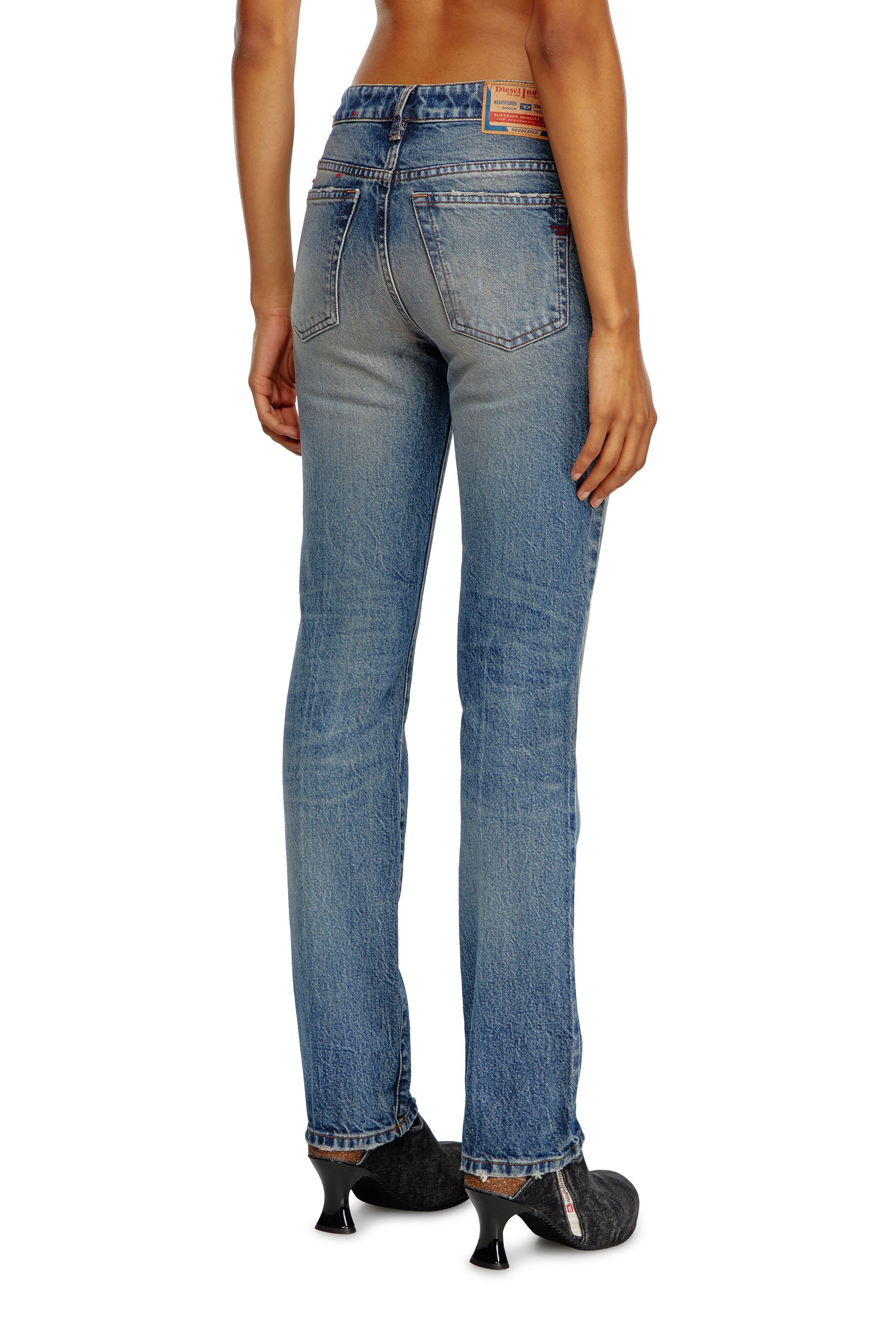 Diesel - Straight Jeans 1989 D-Mine 0GRDH, Mujer Straight Jeans - 1989 D-Mine in Azul marino - Image 3