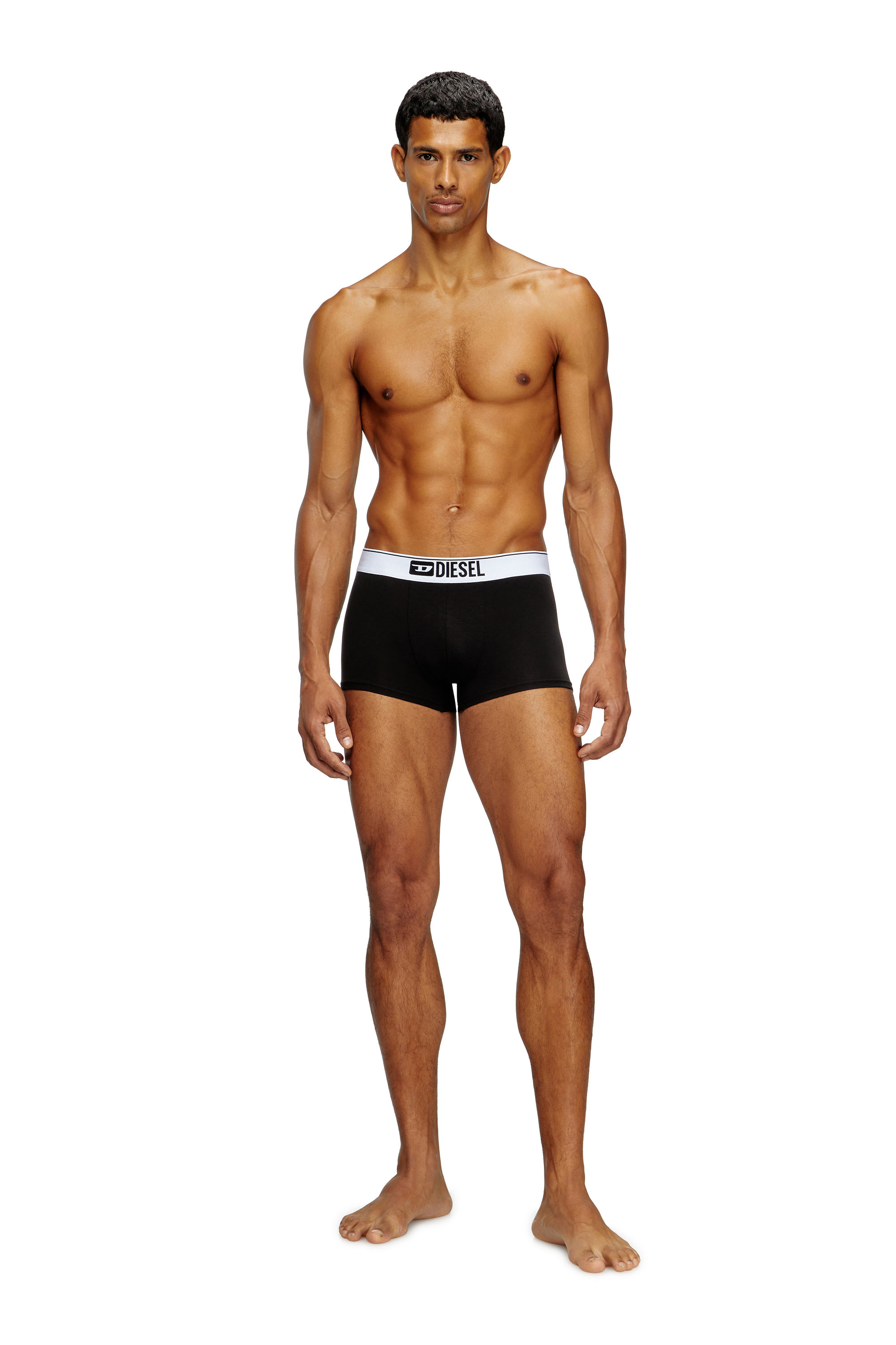 Diesel - UMBX-DAMIENTHREEPACK, Man's Three-pack of plain boxer in Black/White - 3