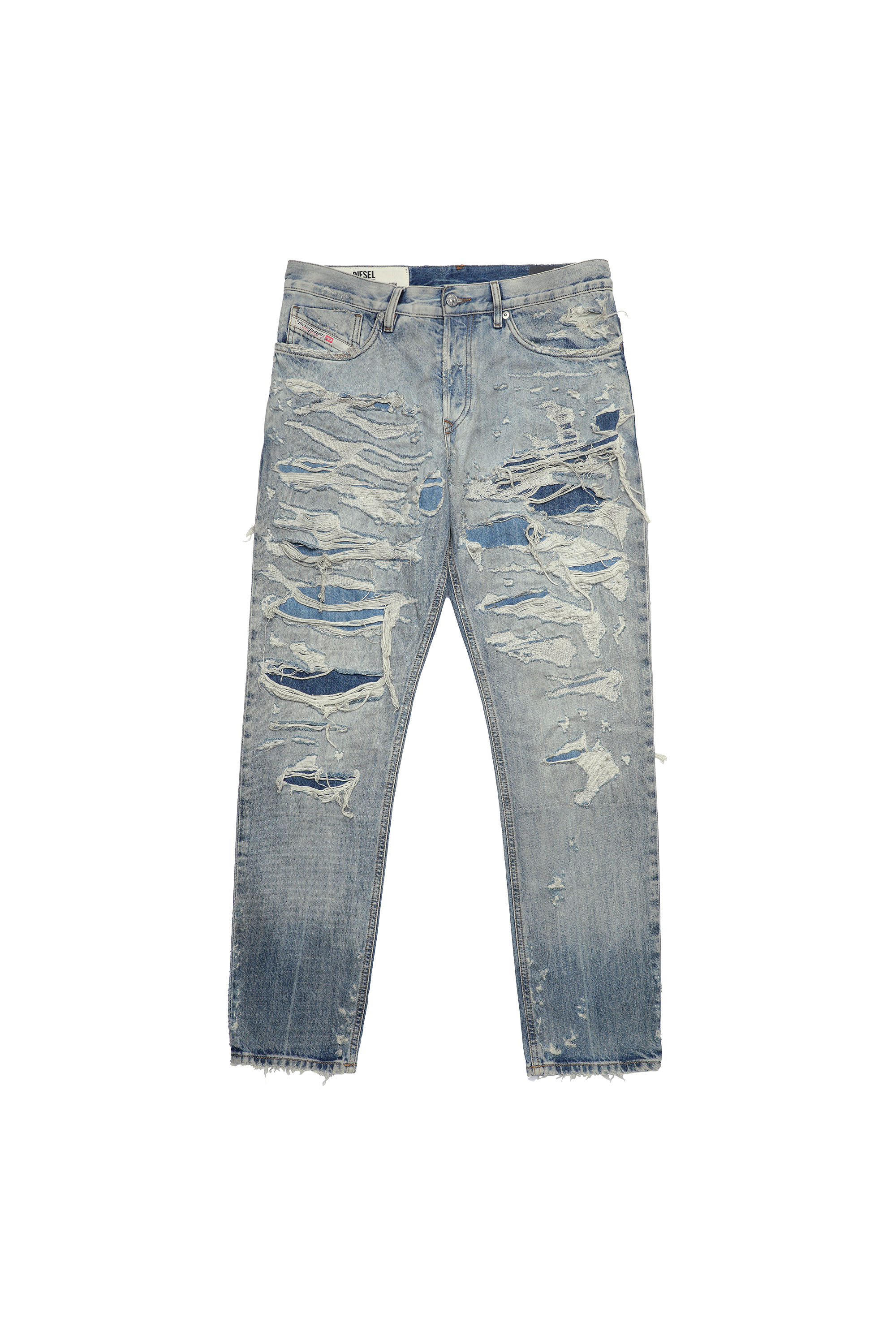 Diesel - D-Fining Tapered Jeans 09B57, Light Blue - Image 7