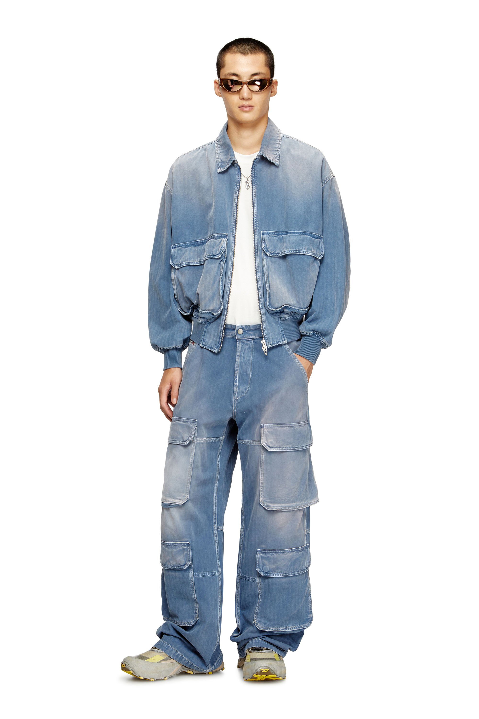 Diesel - Relaxed Jeans D-Touch 09M93 Hombre, Azul medio - 2