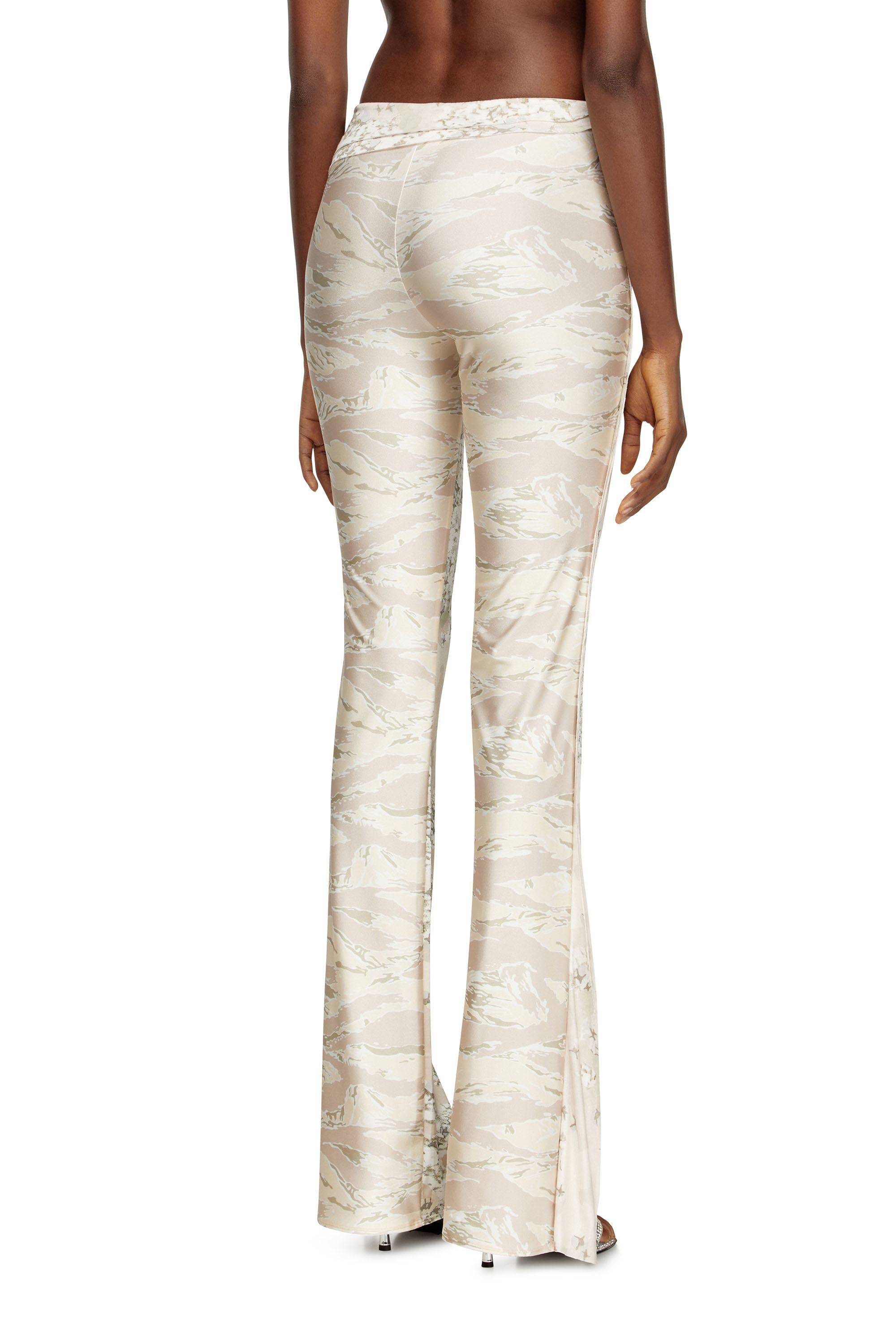Diesel - P-AFFAL, Woman's Jazz pants with mixed camo prints in Beige - 3