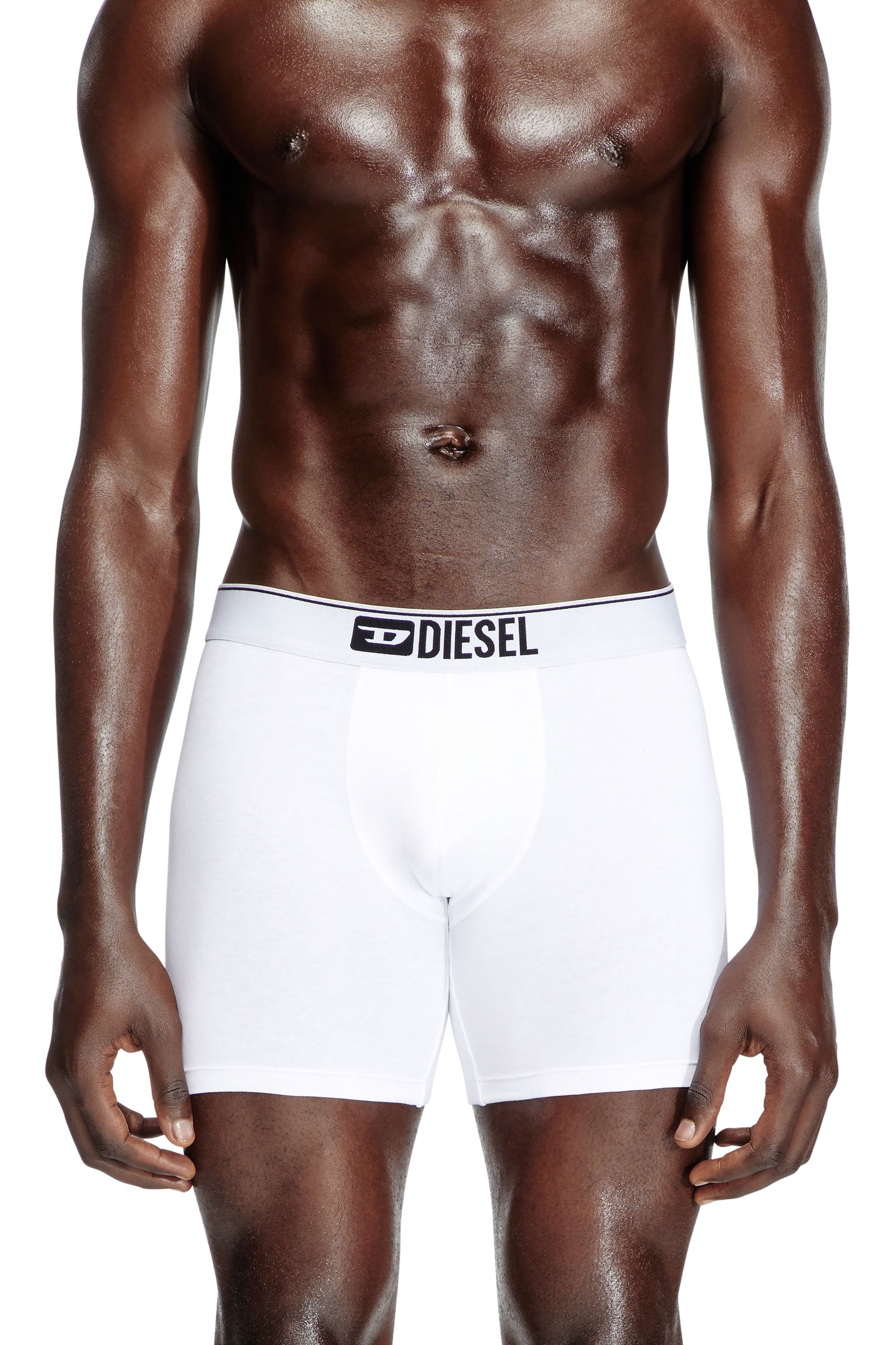 Diesel - MAX-3PACK, Man's Stretch cotton boxer briefs in Black/White - 2