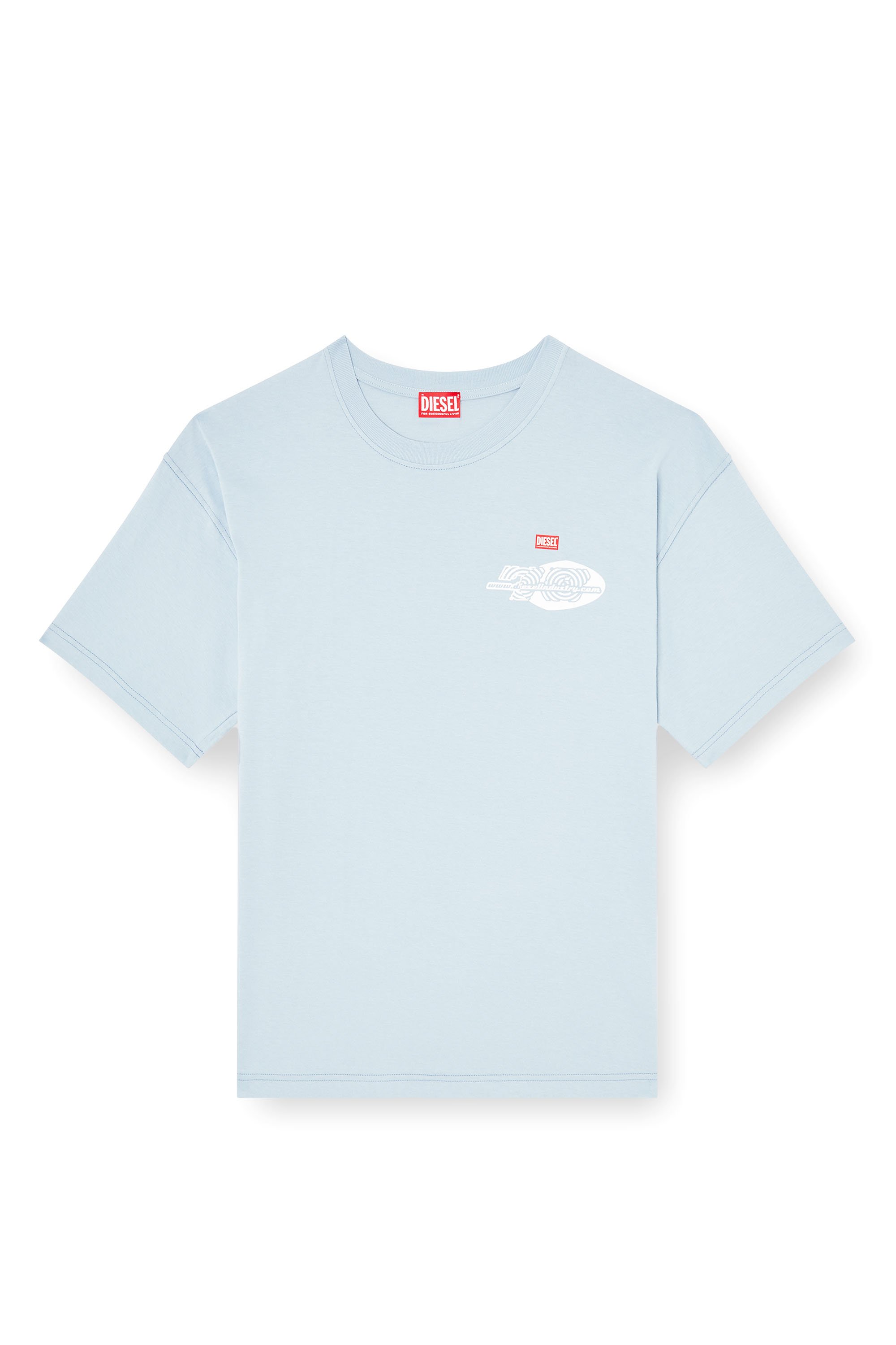 Diesel - T-BOXT-T23, Camiseta de algodón con estampado gráfico. Hombre in Azul marino - 3